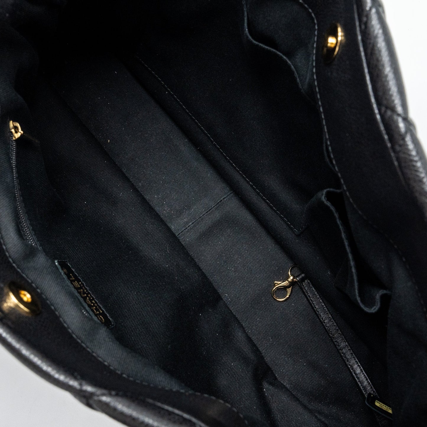 Chanel Matelasse Chain Tote Bag Caviar Black
