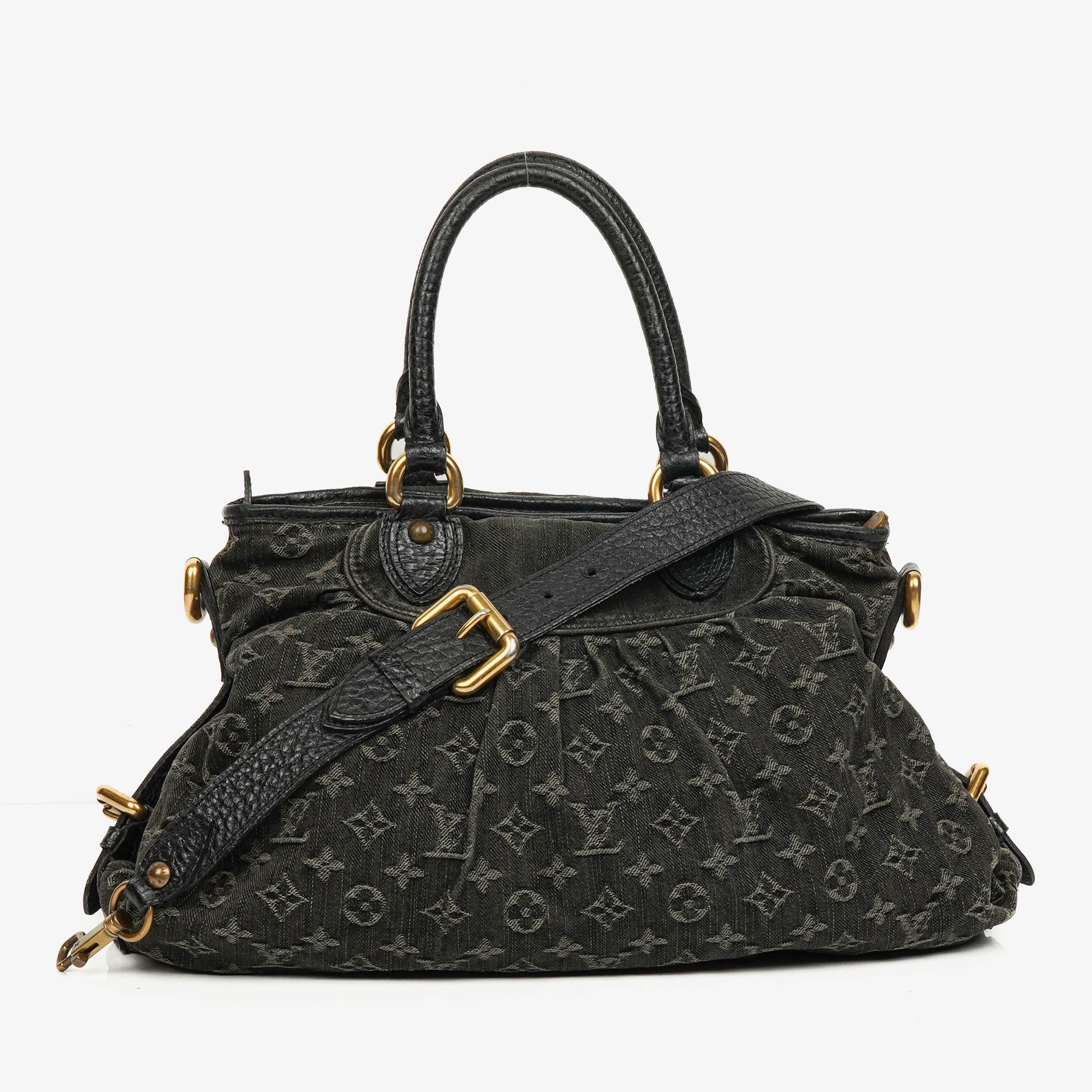Louis Vuitton Neo Cabby GM Monogram Denim Bag Black