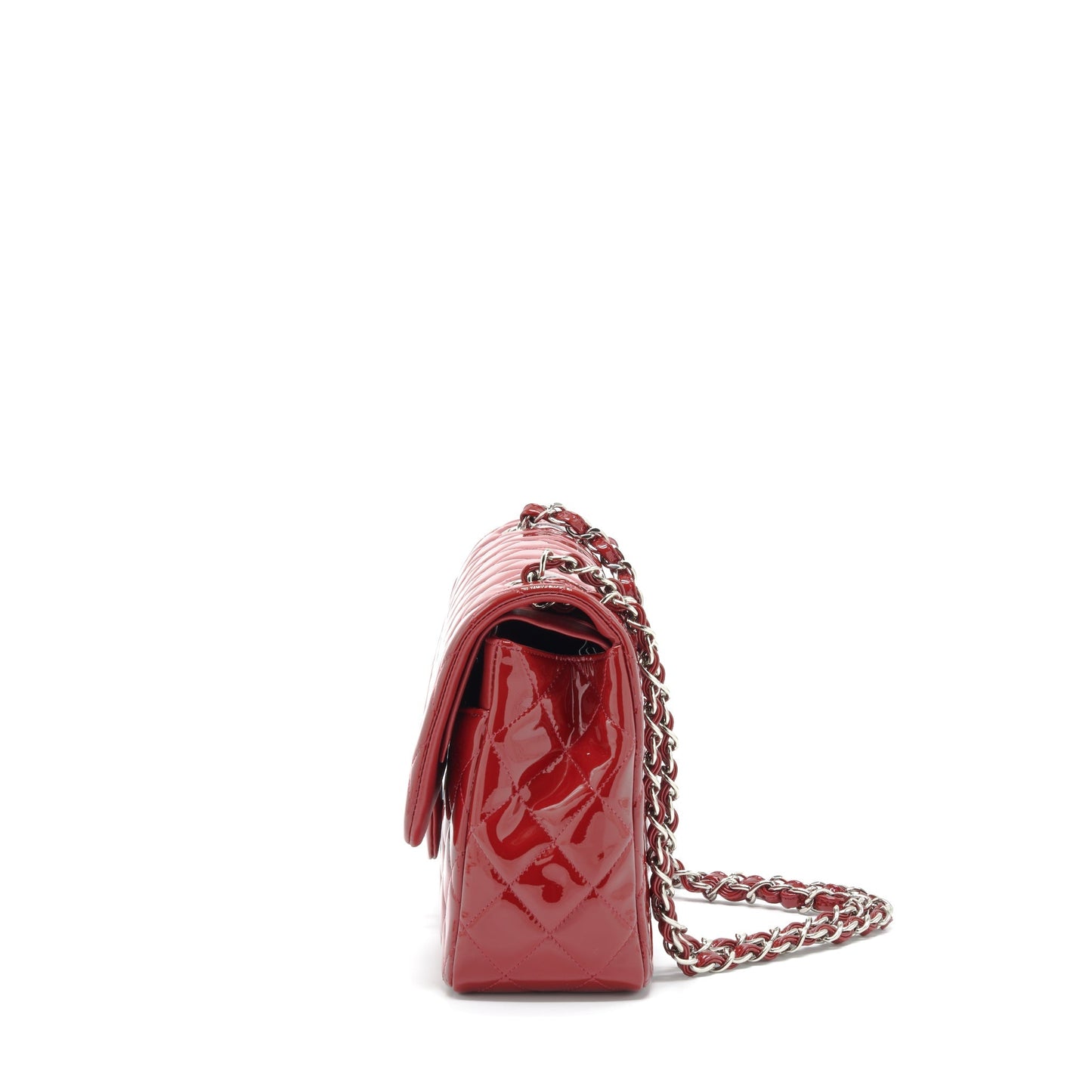 Chanel Jumbo Classic Flap Bag Patent Red