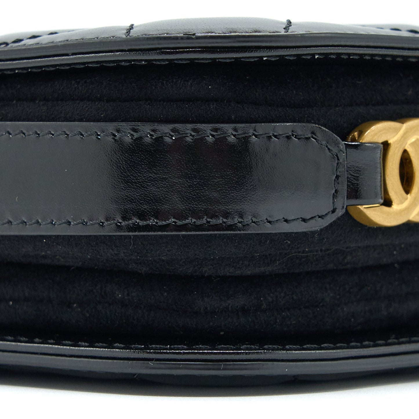 Chanel Crossbody Mini Flap Bag CC Logo Strap Calfskin Black Brushed  (Microchip)