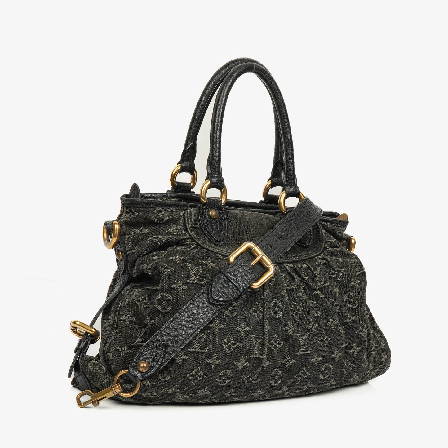 Louis Vuitton Neo Cabby GM Monogram Denim Bag Black