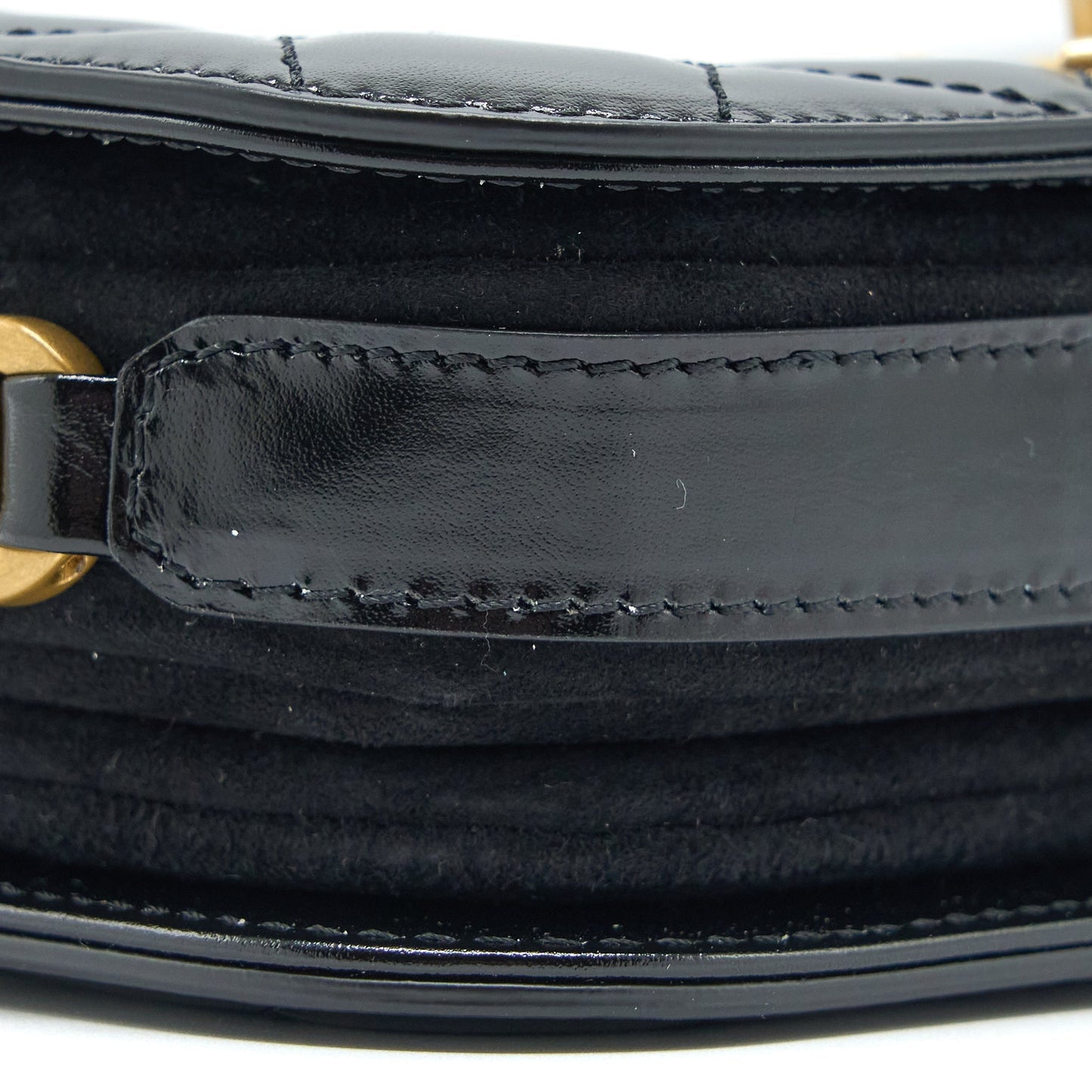 Chanel Crossbody Mini Flap Bag CC Logo Strap Calfskin Black Brushed  (Microchip)
