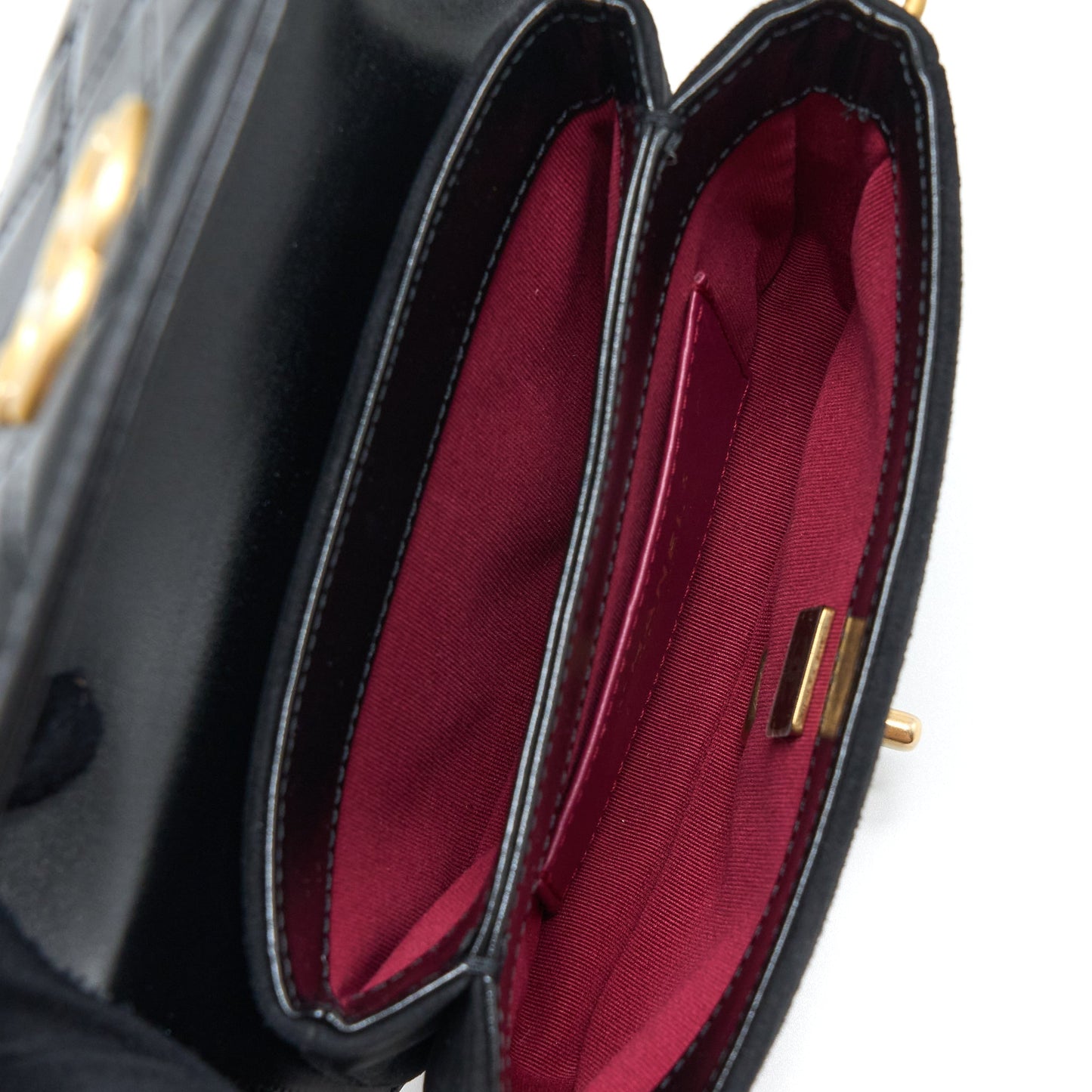 Chanel Crossbody Mini Flap Bag CC Logo Strap Calfskin Black Brushed  (Microchip)
