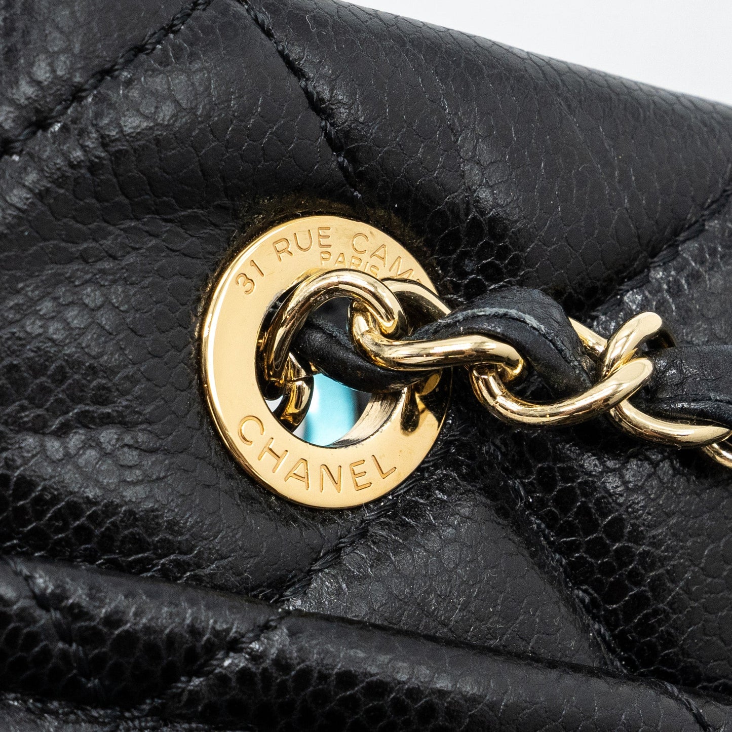 Chanel Matelasse Chain Tote Bag Caviar Black