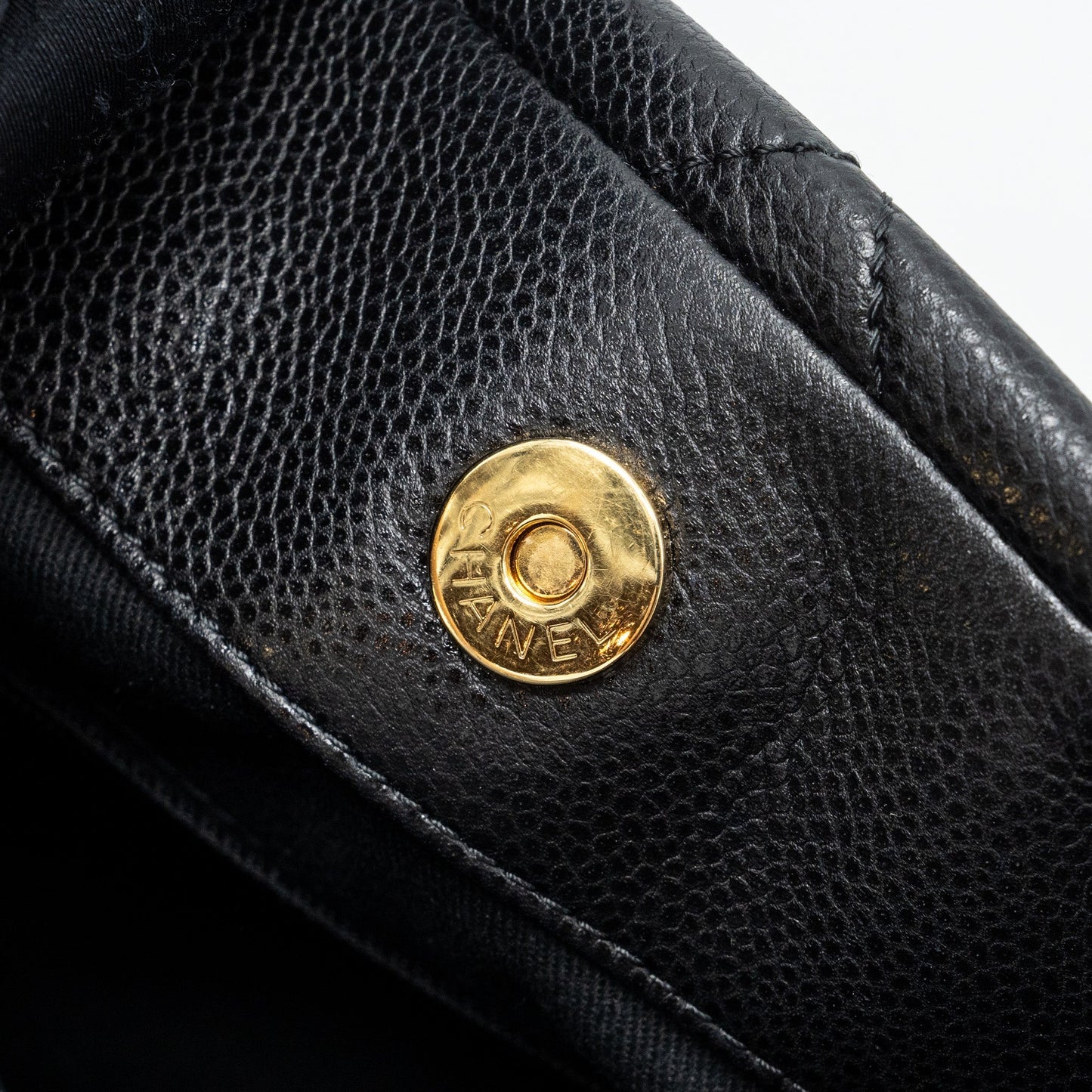 Chanel Matelasse Chain Tote Bag Caviar Black