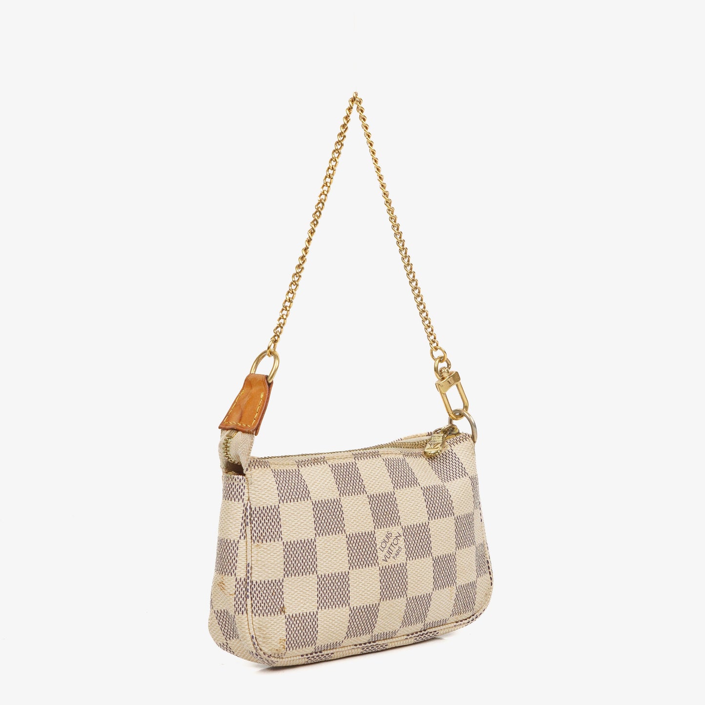 Louis Vuitton Mini Pochette Accessoires Damier Azur Canvas Clutch Handbag
