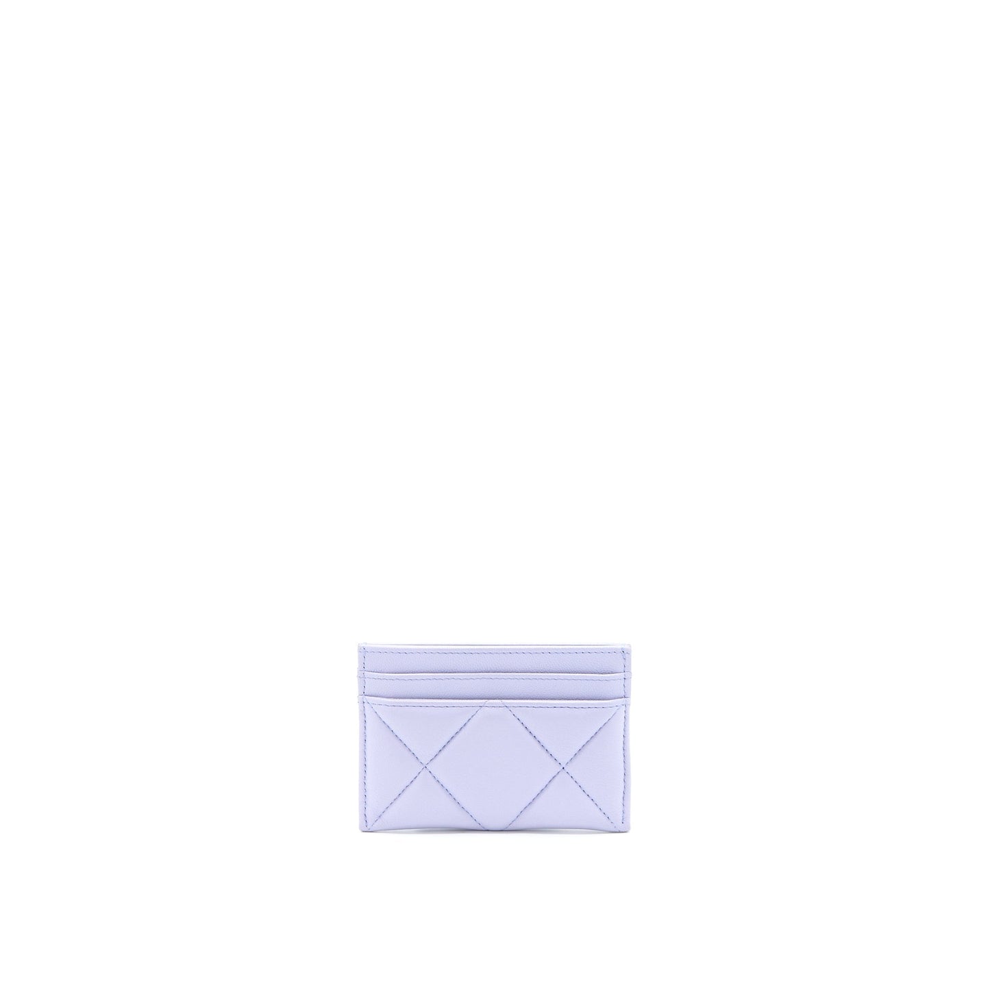 Chanel 19 Card Holder Lambskin Light Purple