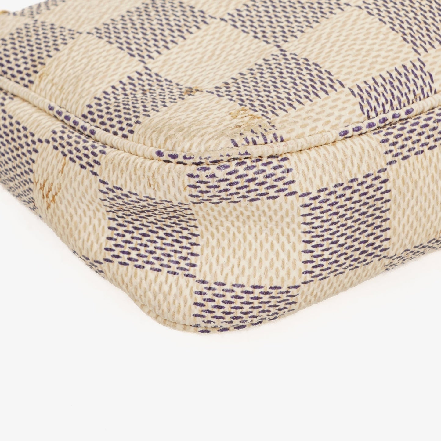 Louis Vuitton Mini Pochette Accessoires Damier Azur Canvas Clutch Handbag