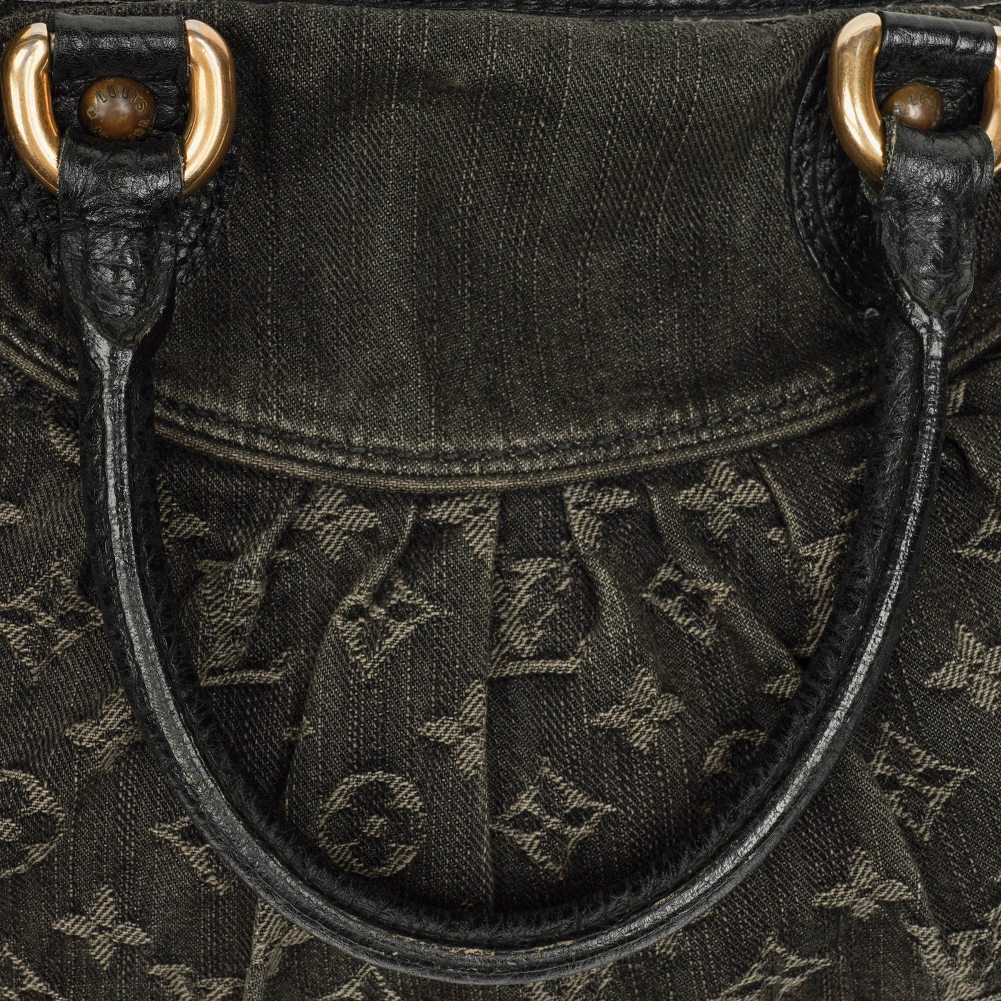 Louis Vuitton Neo Cabby GM Monogram Denim Bag Black