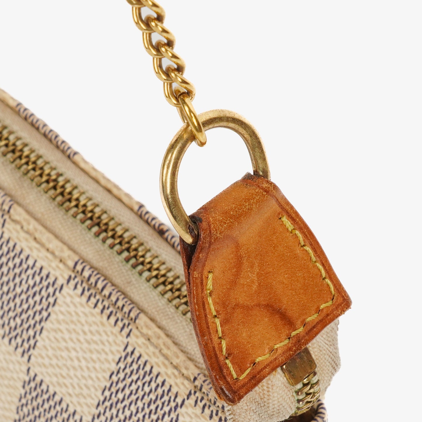 Louis Vuitton Mini Pochette Accessoires Damier Azur Canvas Clutch Handbag