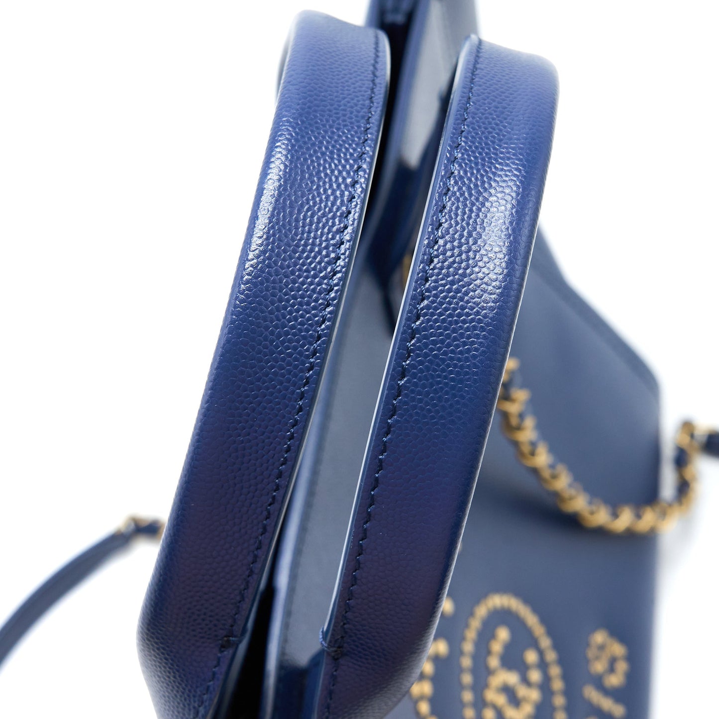 Chanel Deauville Tote Bag Grained Calfskin Navy