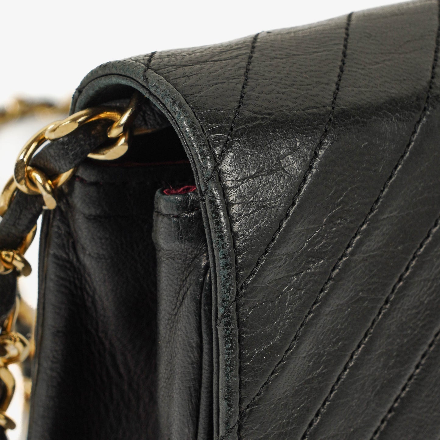Chanel Classic Single Flap Bag Black Diagonal Quilted Lambskin 24K Gold-Plated Hardware