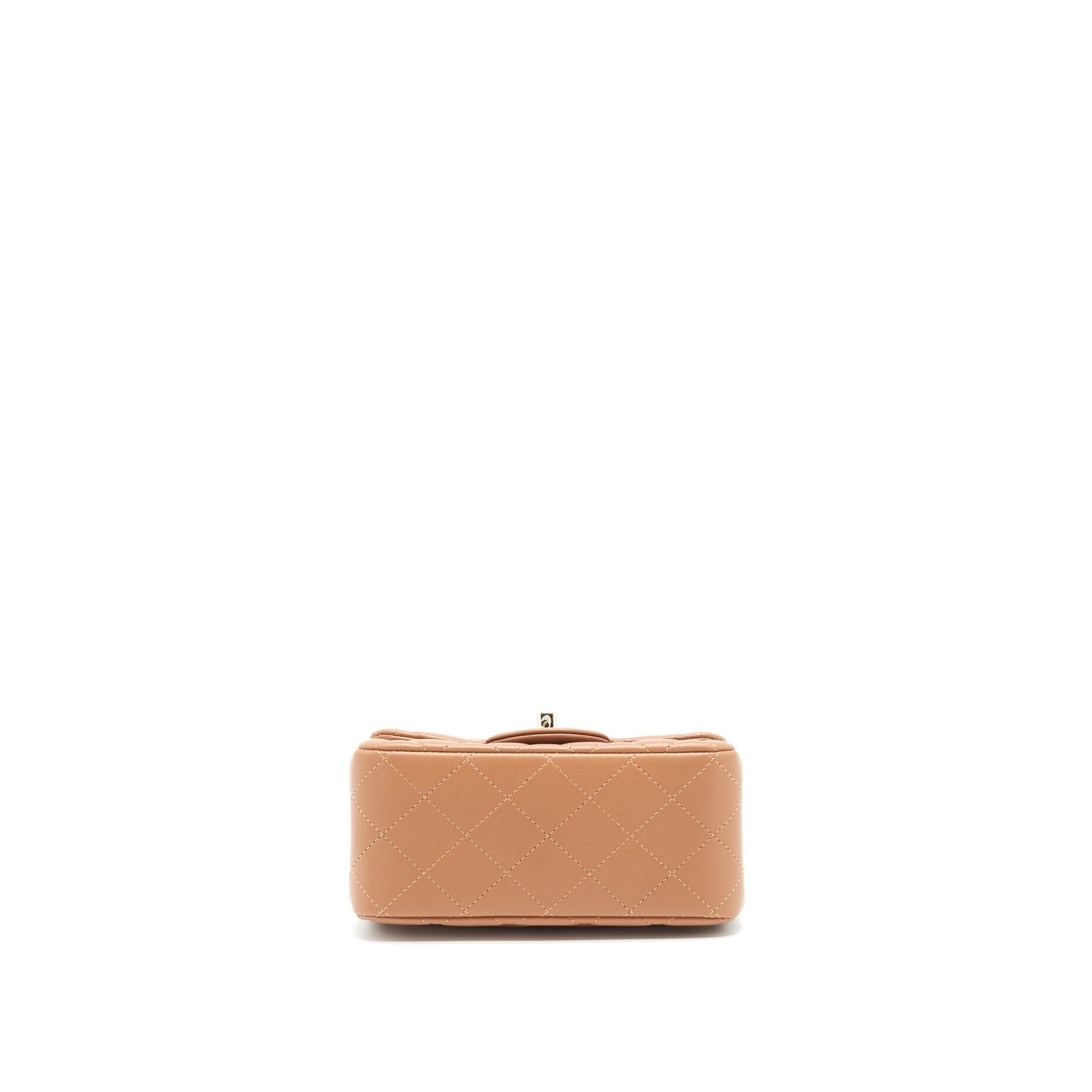 Chanel 22S Mini Square Flap Bag Lambskin Caramel L