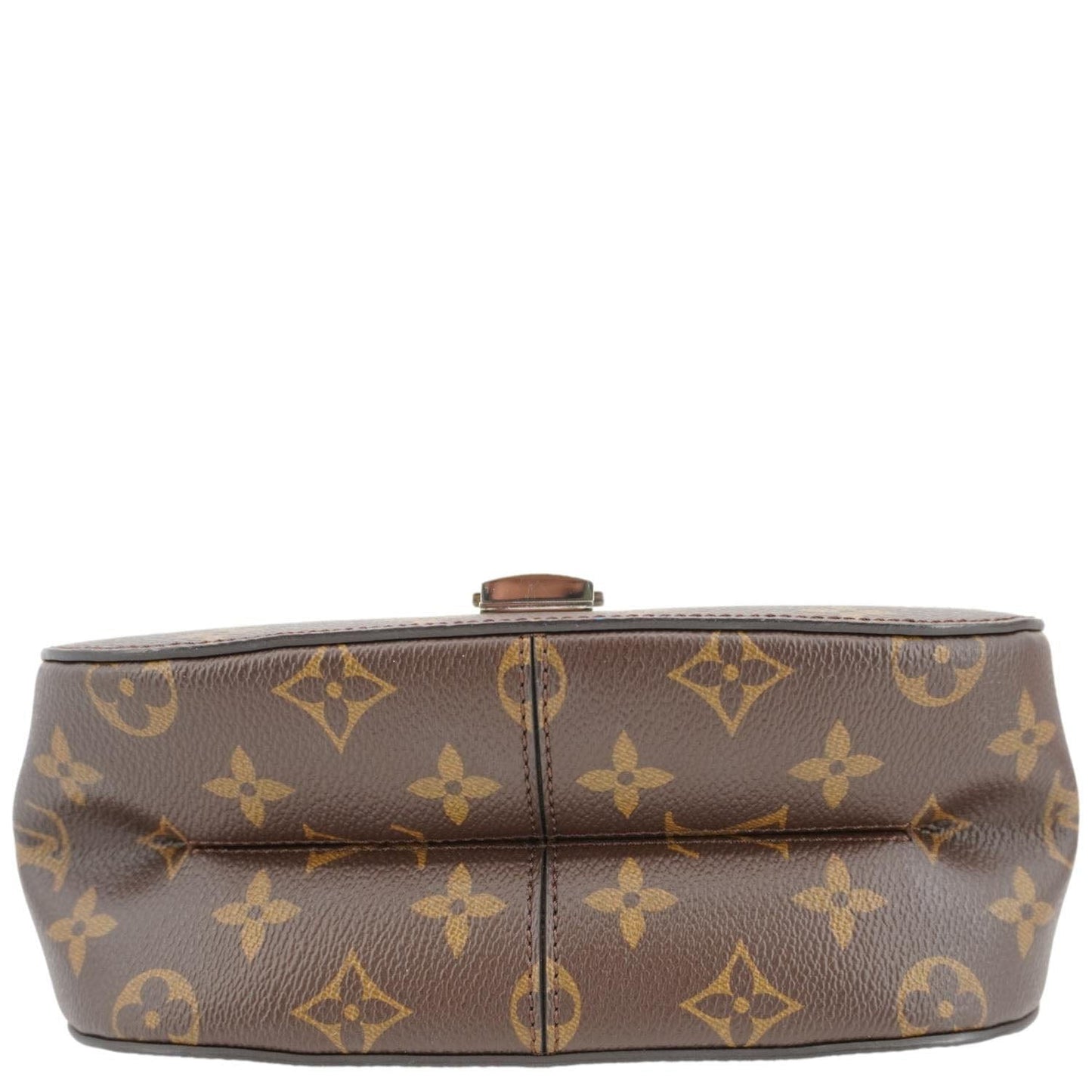 LOUIS VUITTON Chain It Monogram Canvas Top Handle Crossbody Bag Brown