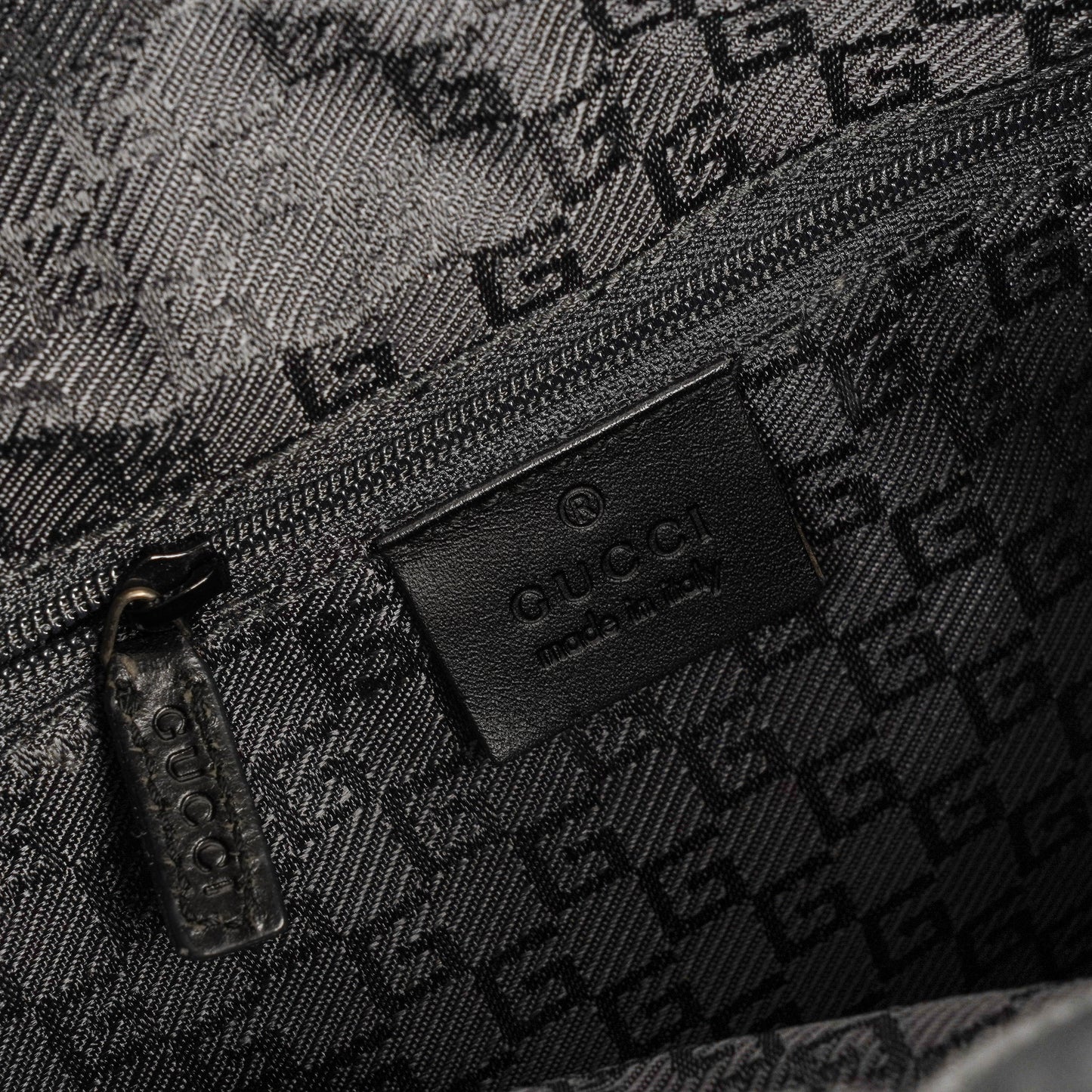 Gucci Bamboo Top Handle Black Lerahter Hobo Bag