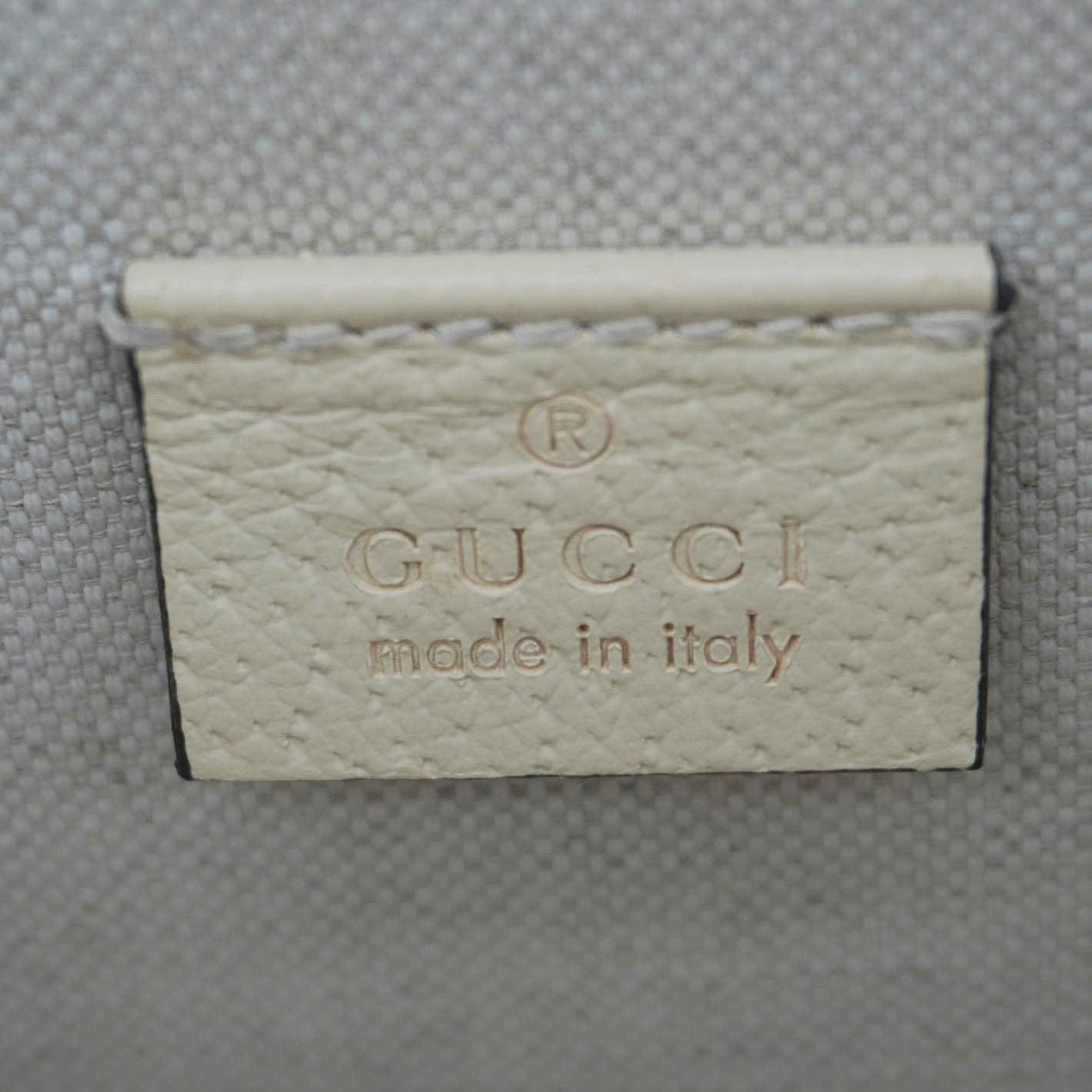 GUCCI Dionysus Mini Leather Crossbody Bag Cream 421970