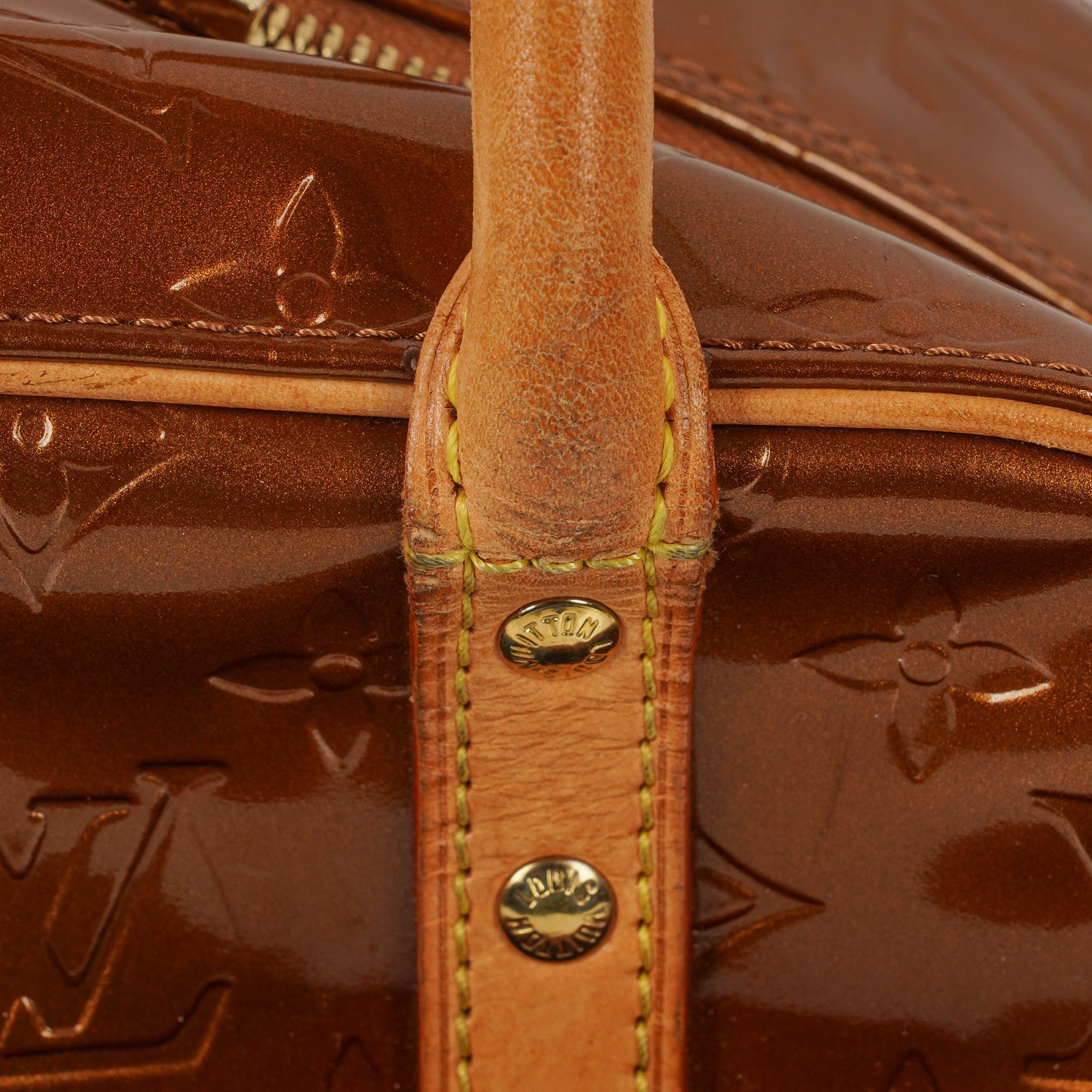 Louis Vuitton Tompkins Square Bronze Vernis Bag