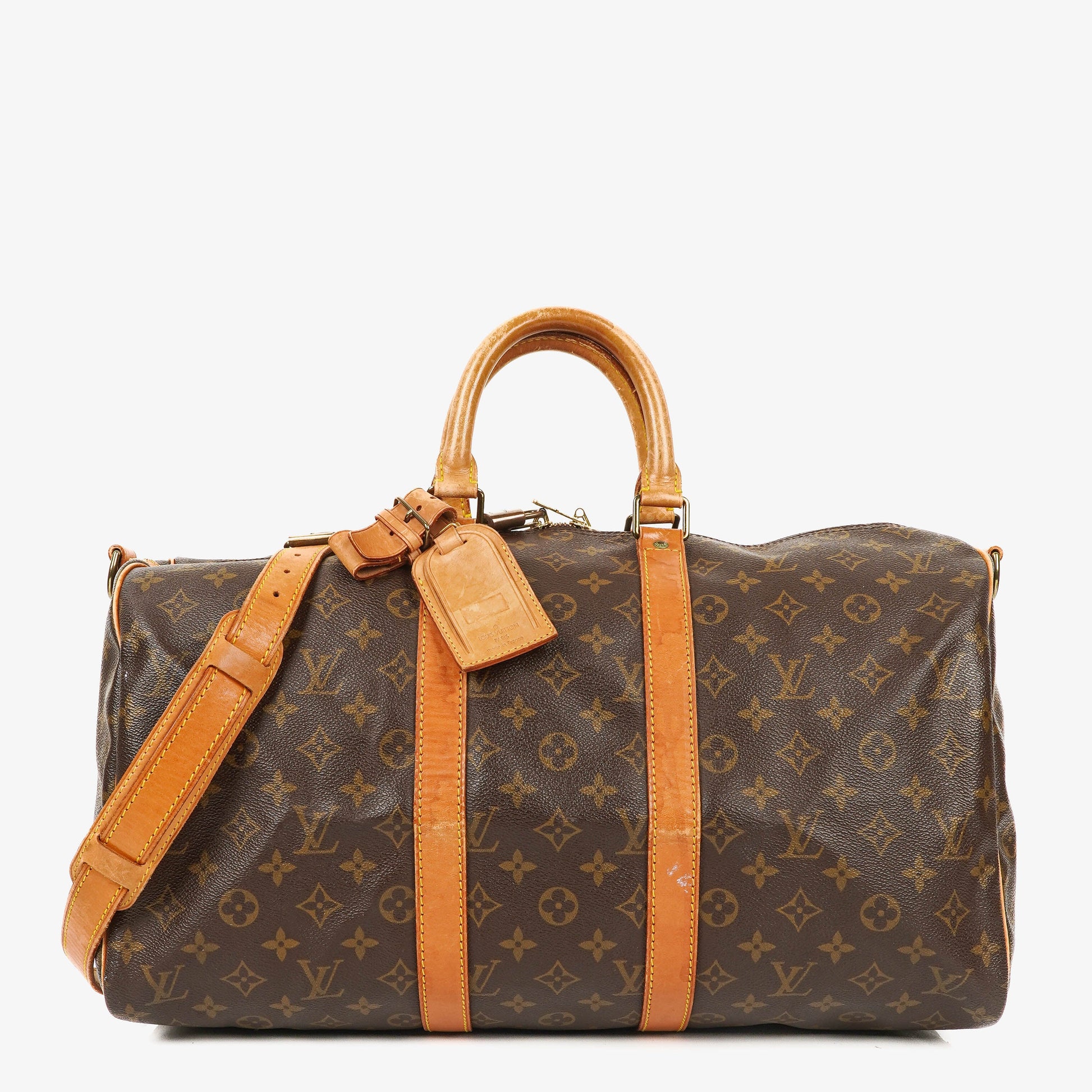 Louis Vuitton Keepall 45 Bandoulière Travel Bag in Monogram Canvas