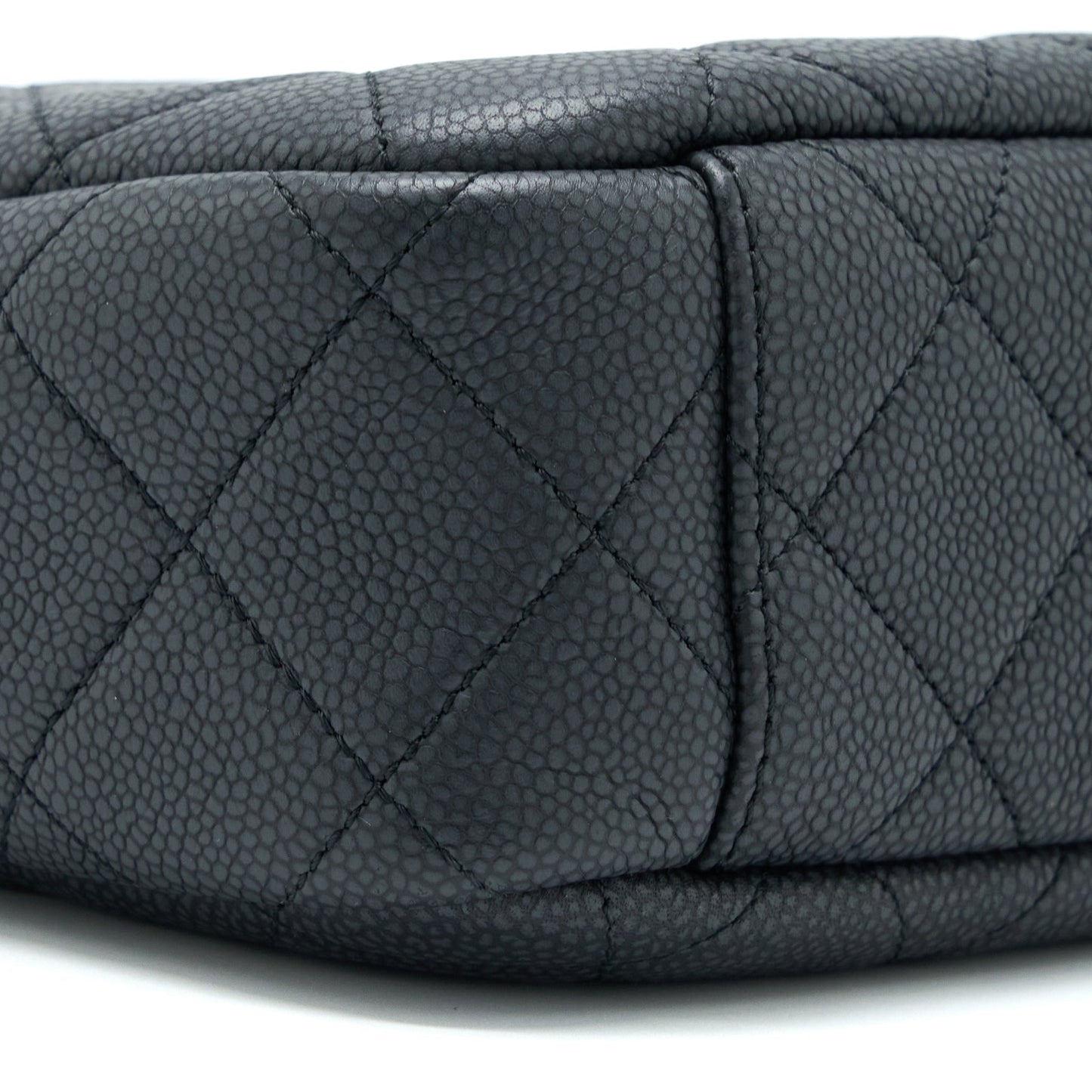 Chanel Large Camera Bag Grained Calfskin Dark Grey L