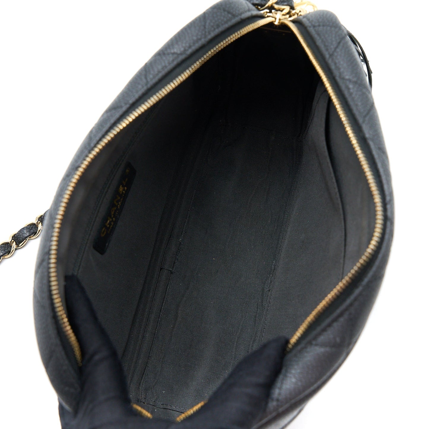 Chanel Large Camera Bag Grained Calfskin Dark Grey L