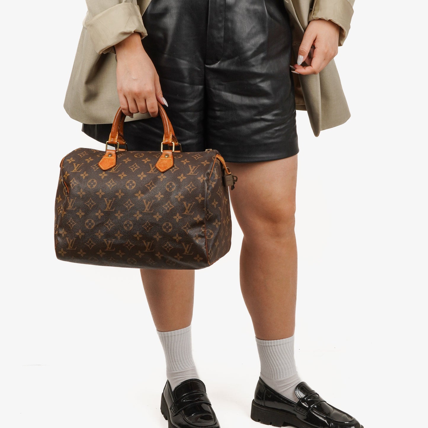 Louis Vuitton  30 Monogram Canvas Handbag