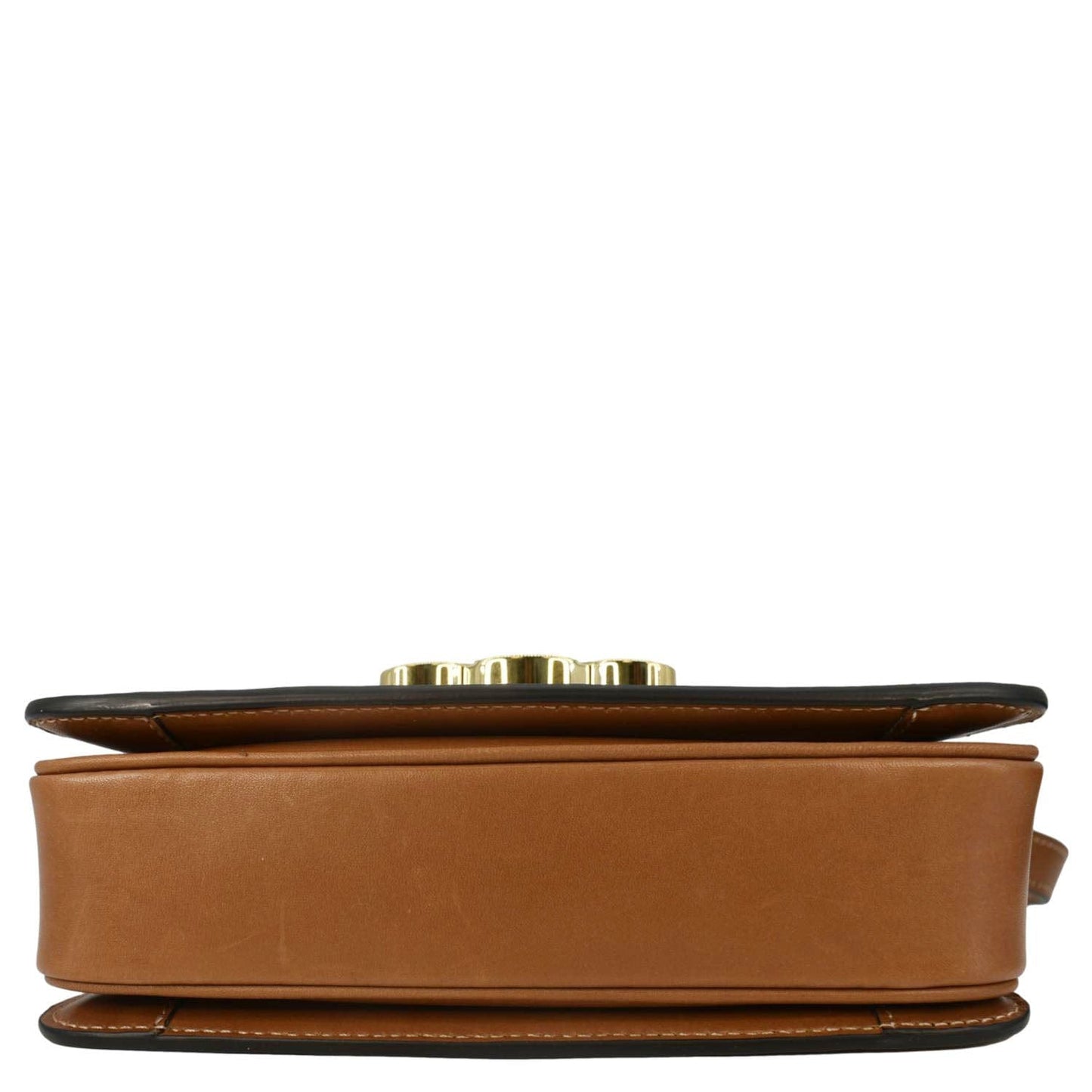CELINE Teen Triomphe Leather Shoulder Bag Brown