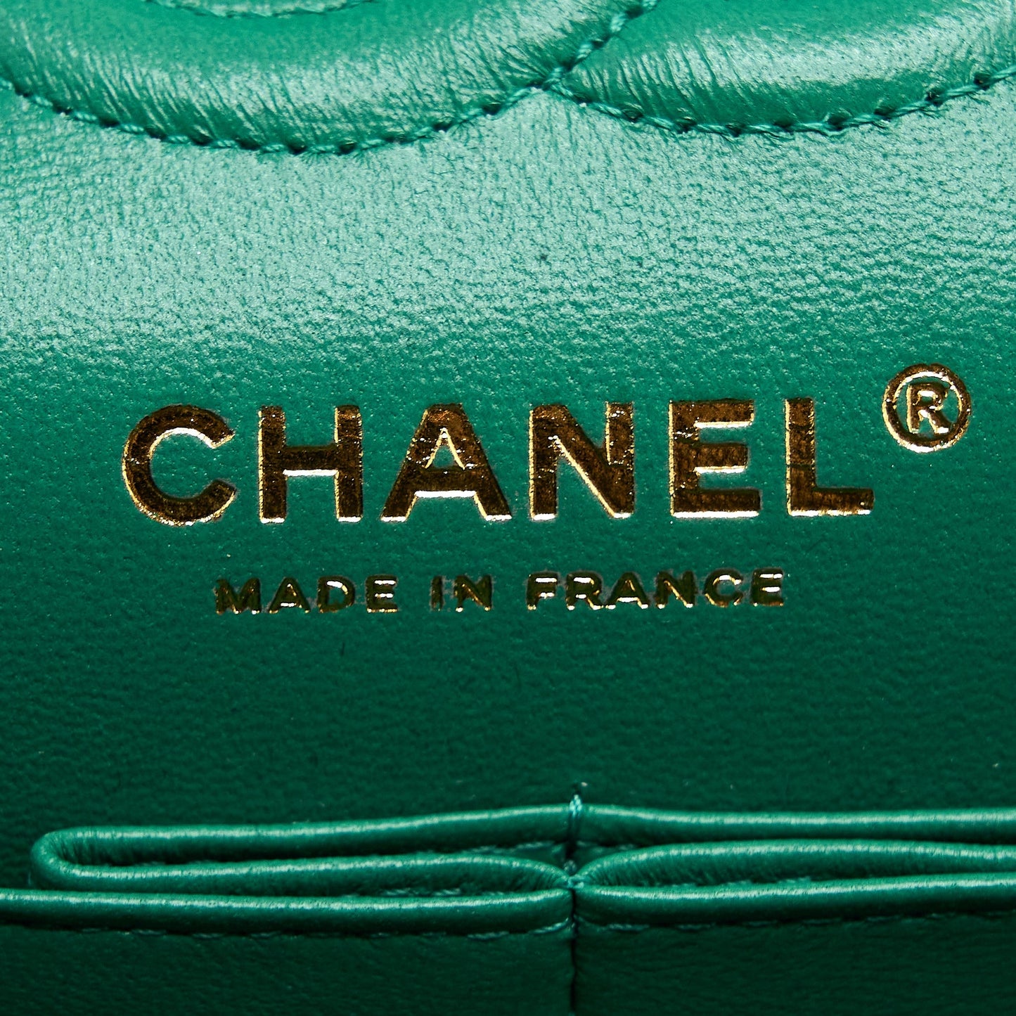 Chanel Small Classic Double Flap Bag Lambskin Green L(Microchip)
