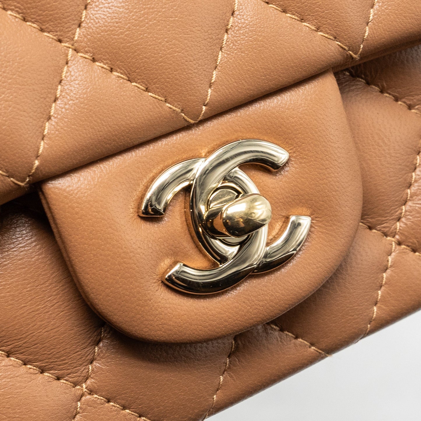 Chanel 22s Mini Rectangular Flap Bag Lambskin Caramel L (microchip)