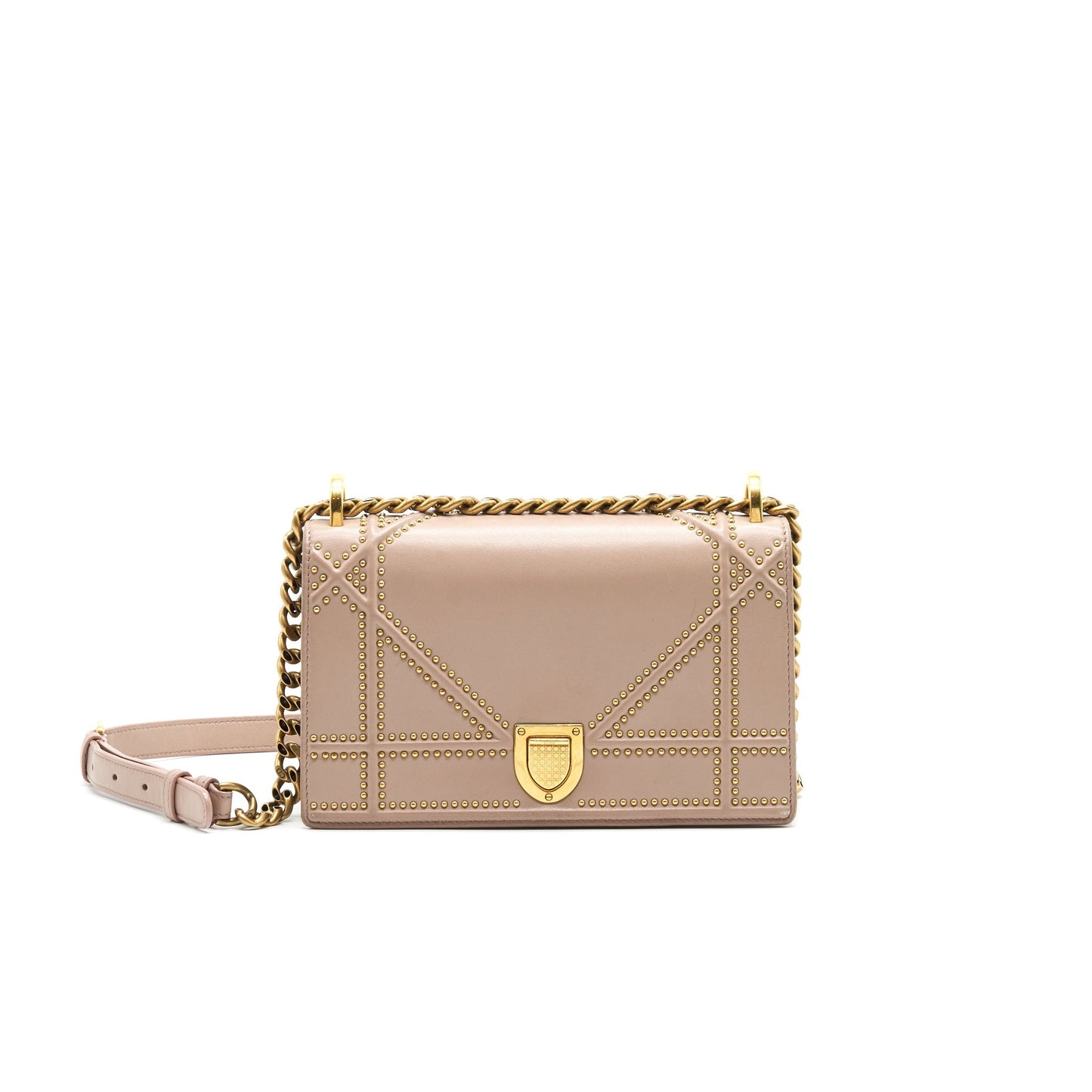 Dior Small Studded Diorama Beige
