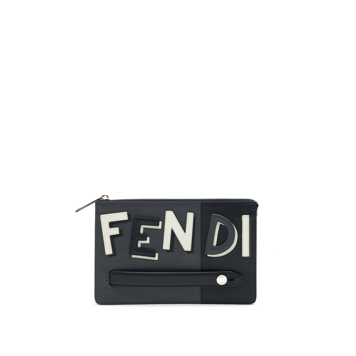 FENDI VOCABULARY 3D LEATHER POUCH INITIAL