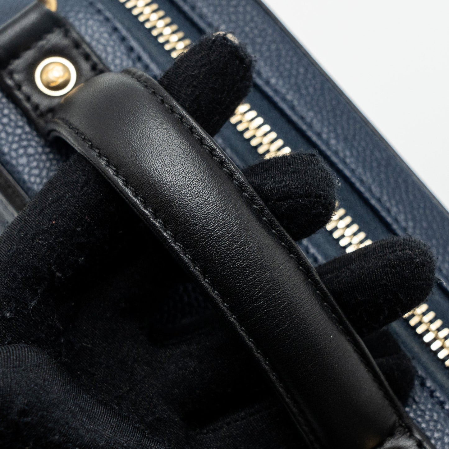 Chanel Filigree Camera Bag Caviar Dark Blue/ Black