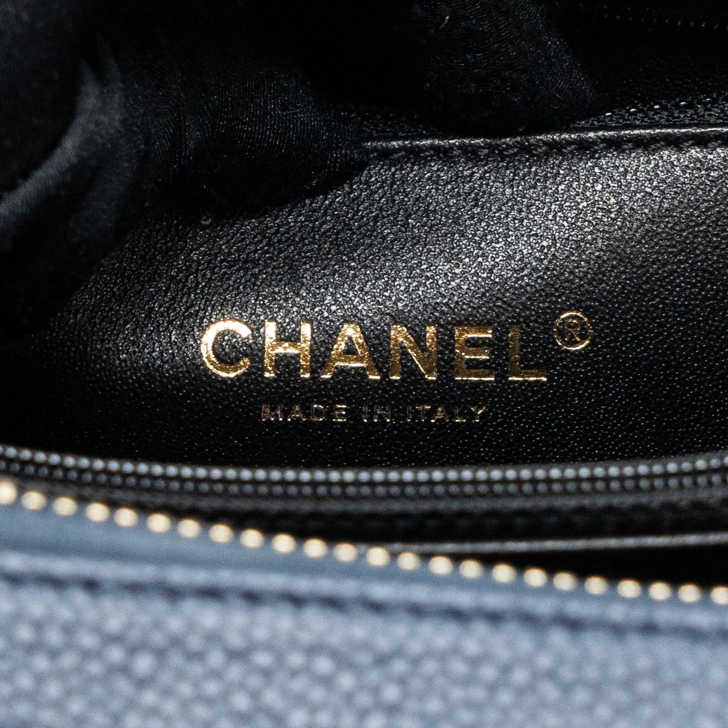 Chanel Filigree Camera Bag Caviar Dark Blue/ Black