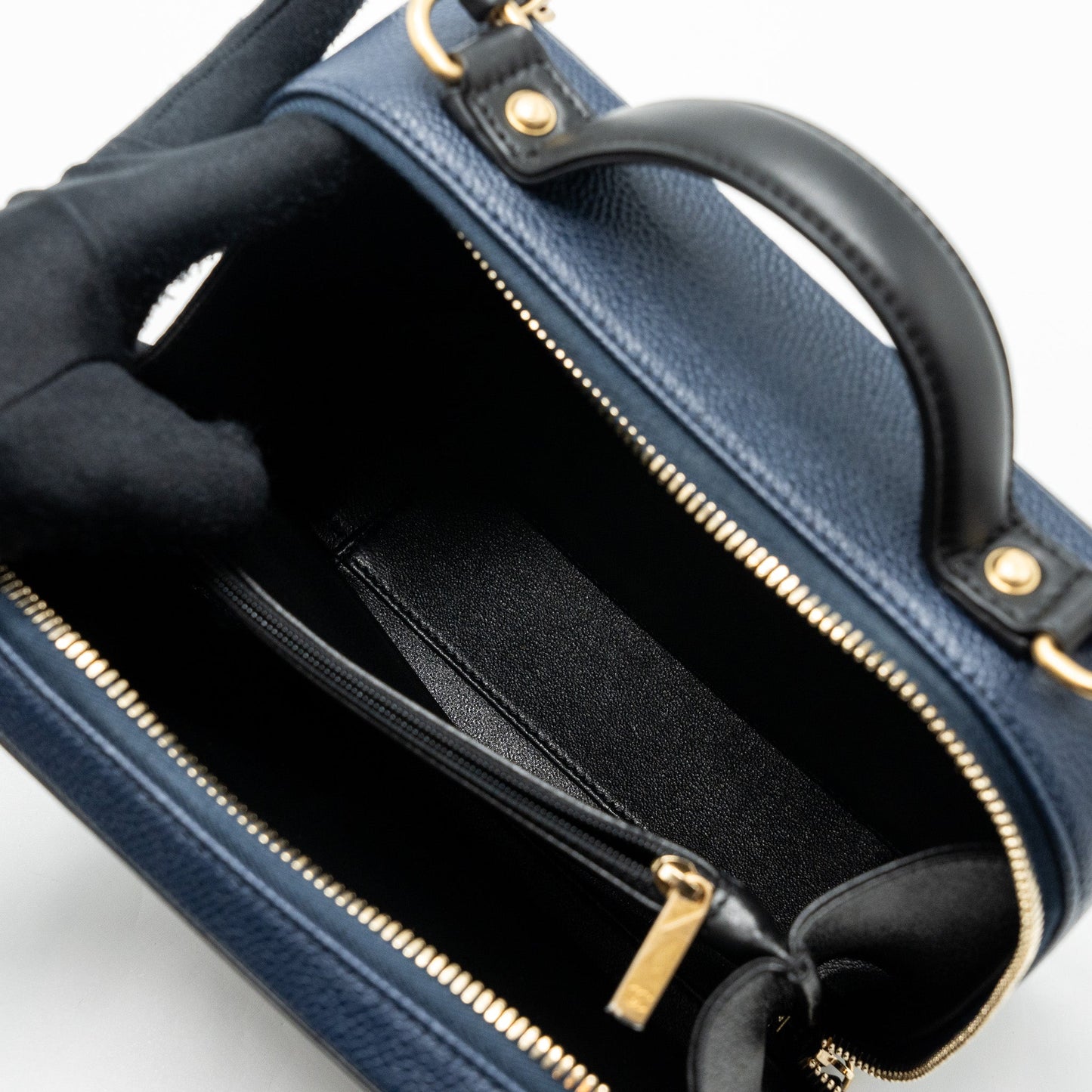 Chanel Filigree Camera Bag Caviar Dark Blue/ Black