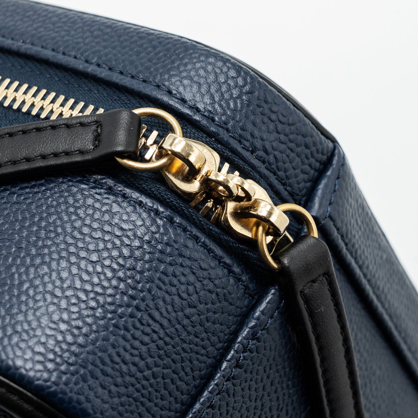 Chanel Filigree Camera Bag Caviar Dark Blue/ Black