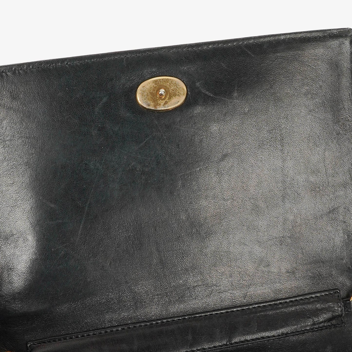 Chanel CC Black Patent Leather Multi Chain Shoulder Bag