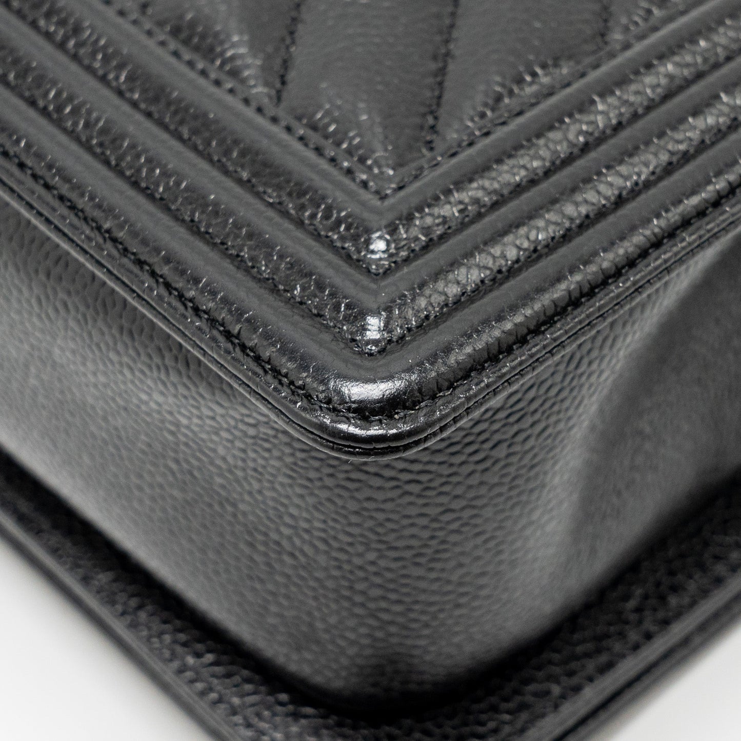 Chanel Chevron Medium Boy Bag caviar black