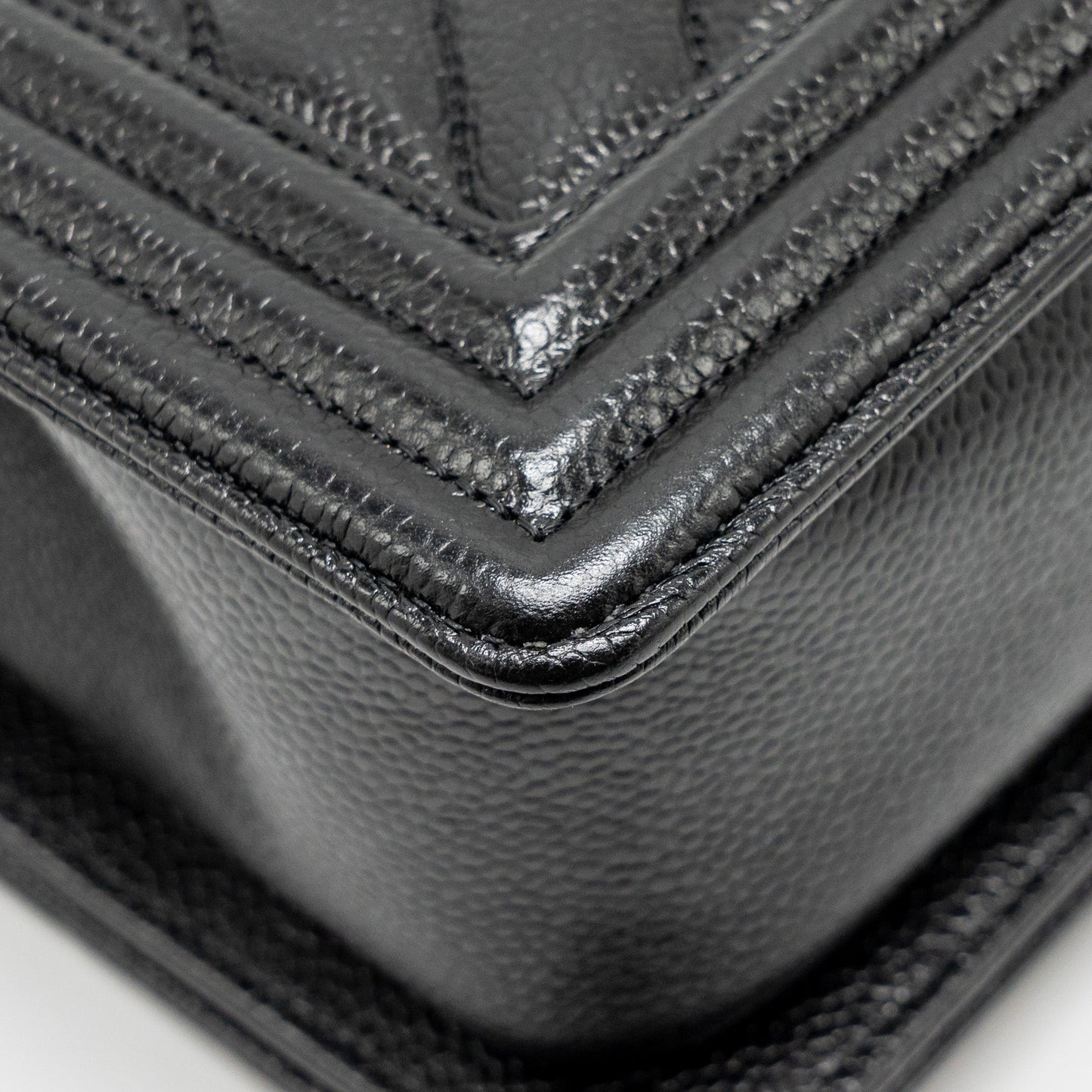 Chanel Chevron Medium Boy Bag caviar black