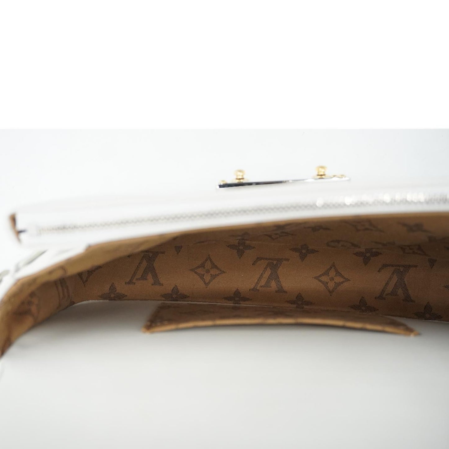LOUIS VUITTON Swing Reverse Monogram Shoulder Bag White