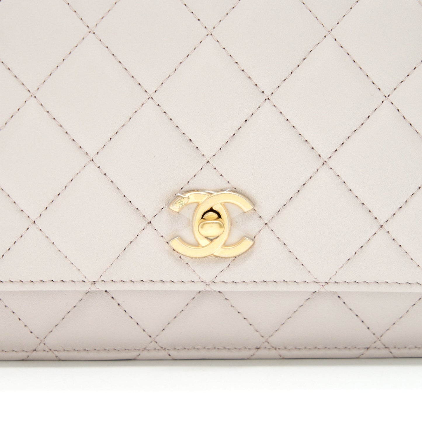 Chanel 21B Light Purple Pearl Crush Wallet on Chain