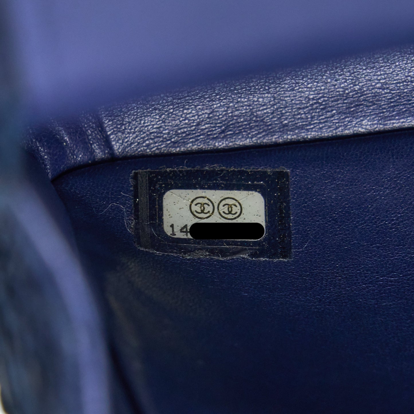 Chanel Medium Classic Double Flap Bag Python Dark Blue