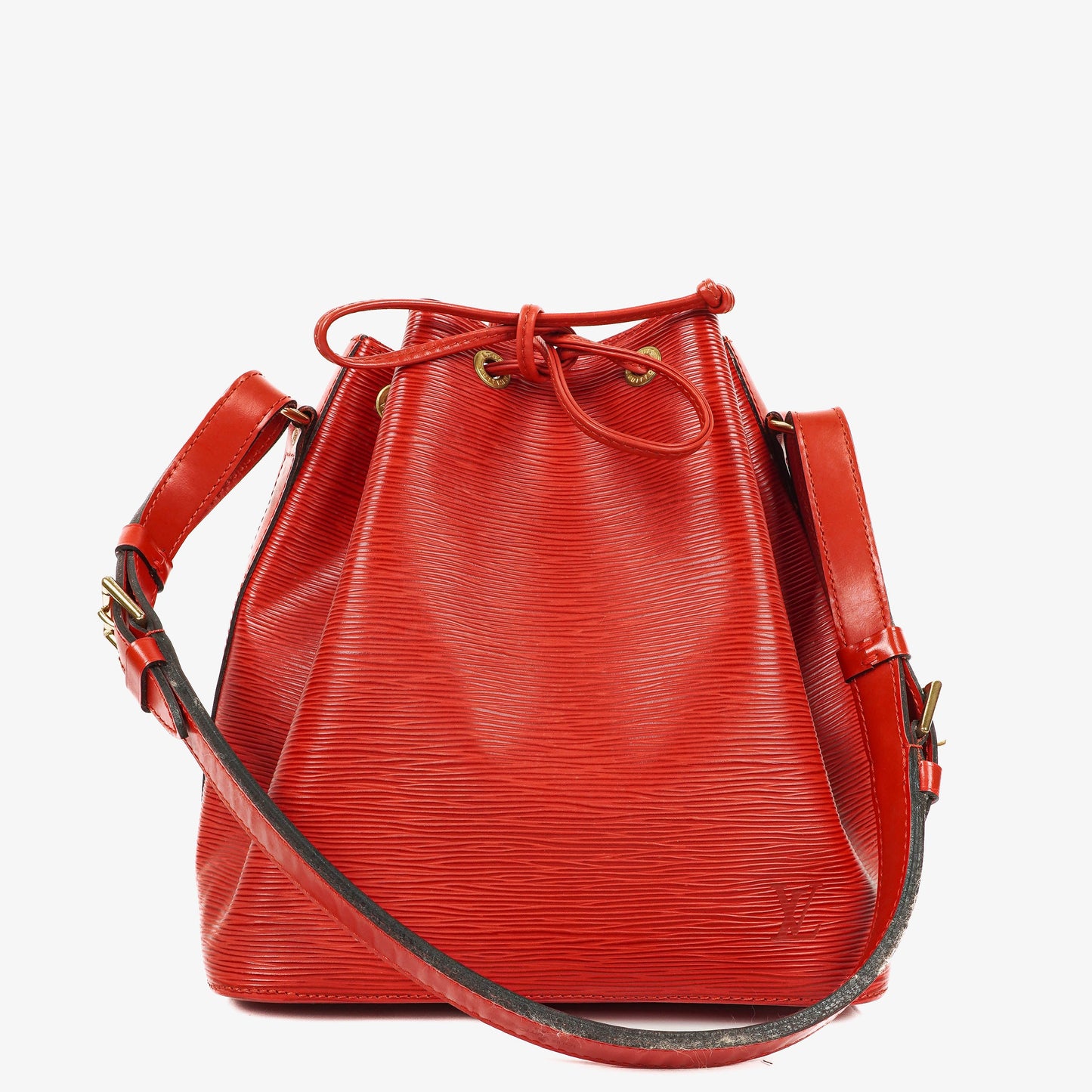 Louis Vuitton Petit Noe Red EPI Leather Shoulder Bag