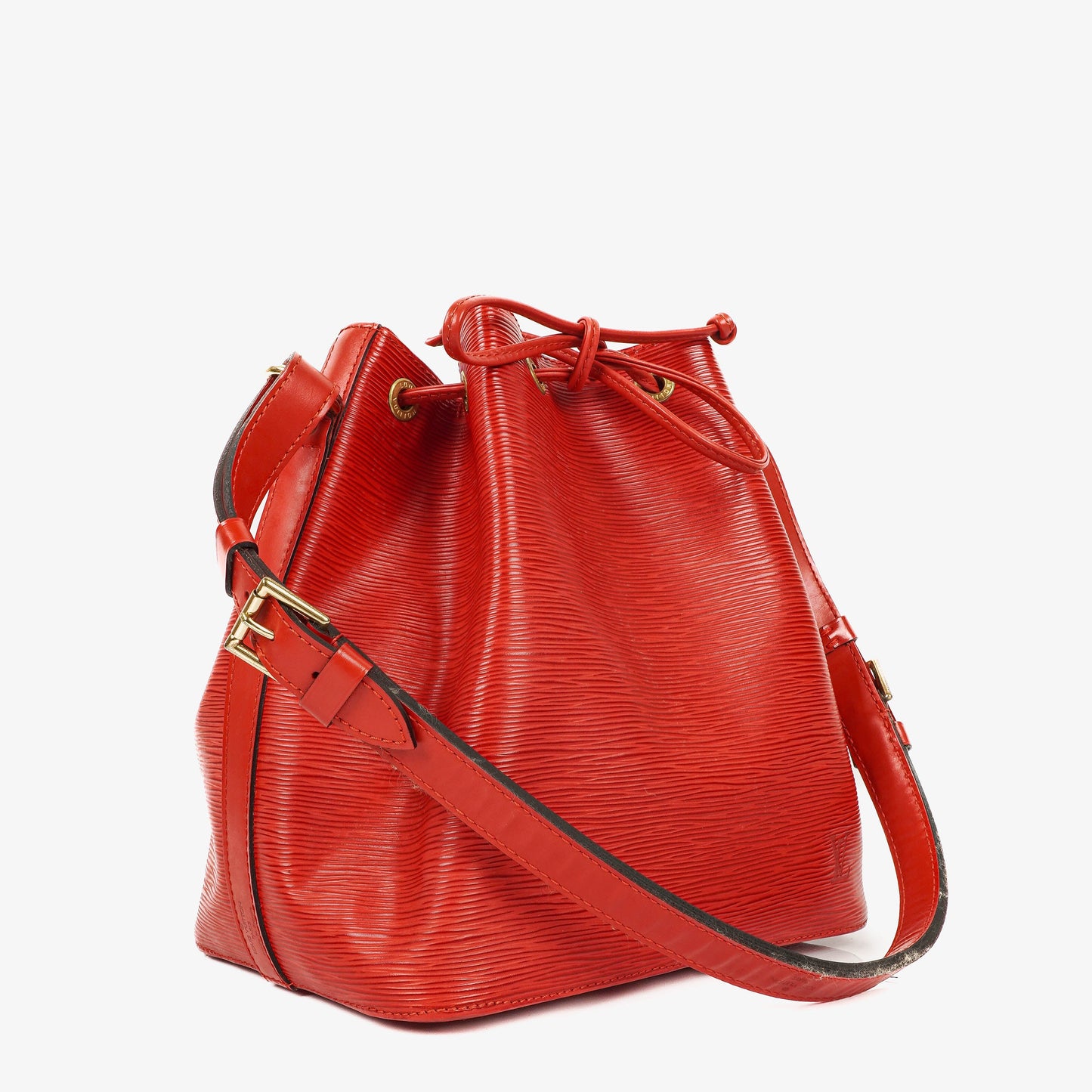 Louis Vuitton Petit Noe Red EPI Leather Shoulder Bag