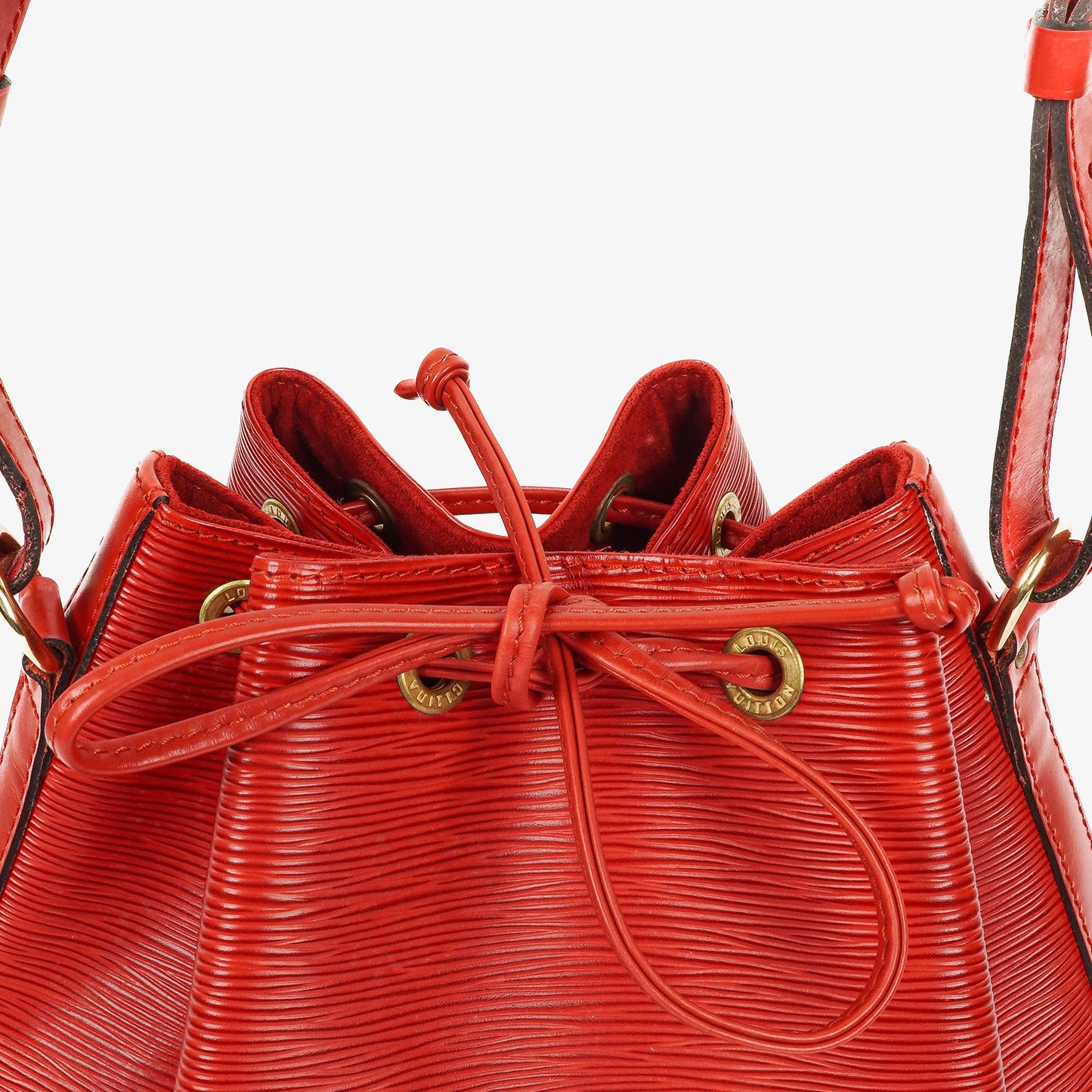 Louis Vuitton Petit Noe Red EPI Leather Shoulder Bag