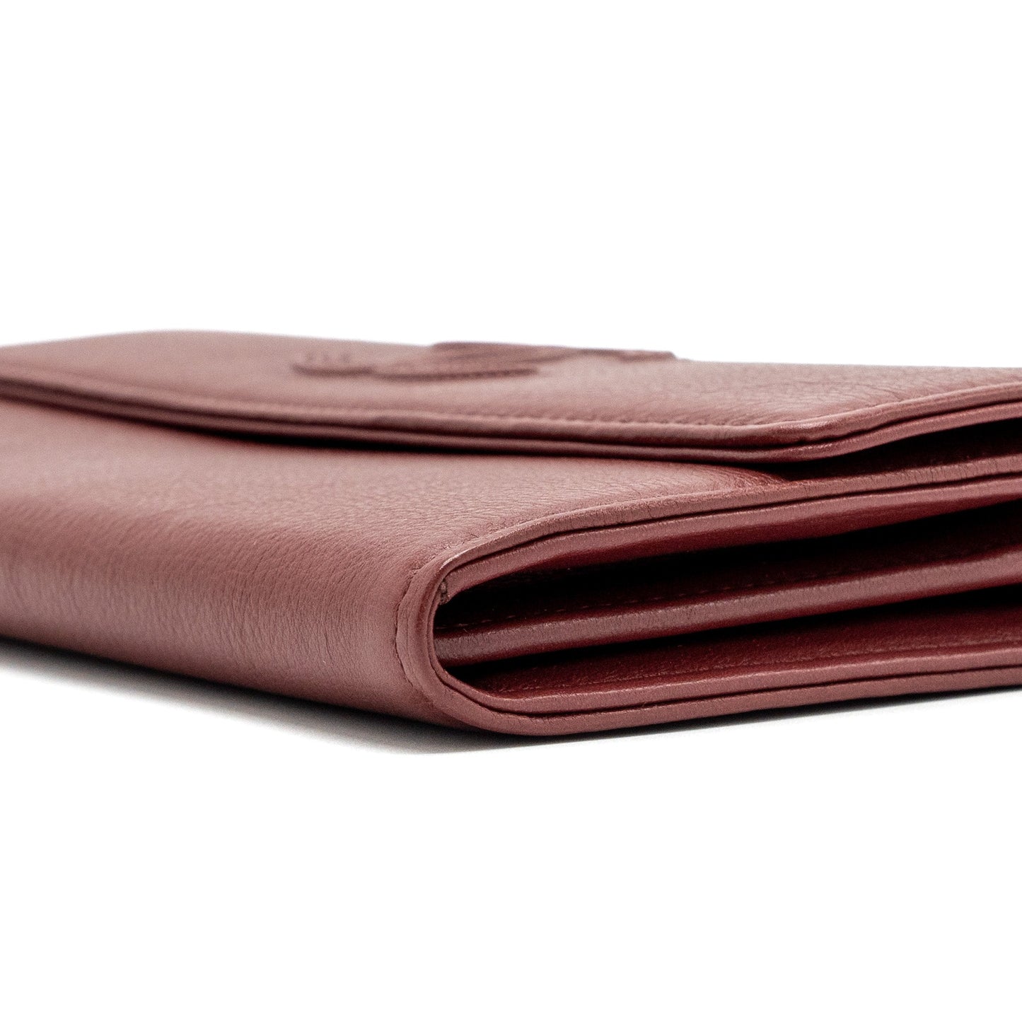 Chanel Flap Long Wallet Calfskin Red