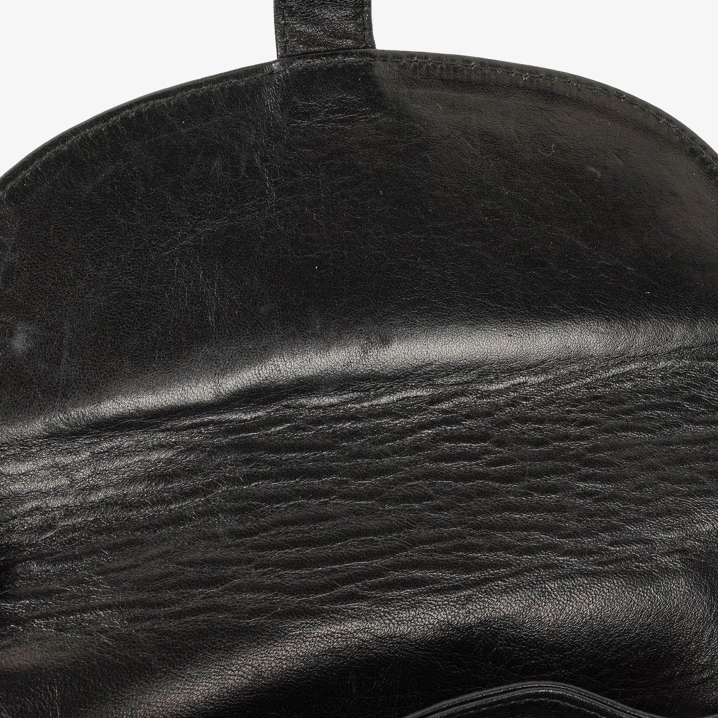 Gucci Vintage Black Leather Bamboo Backpack