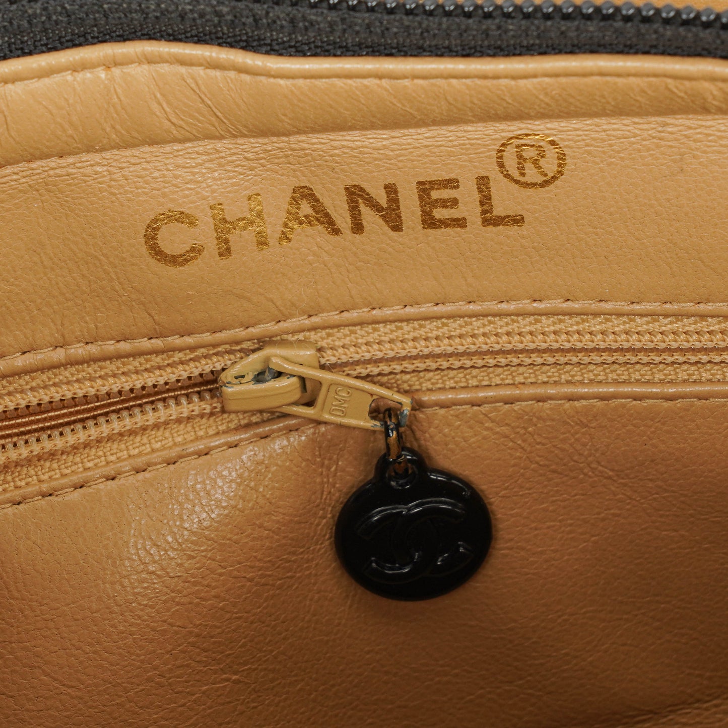 Chanel Beige Quilted Calfskin Tote Bag