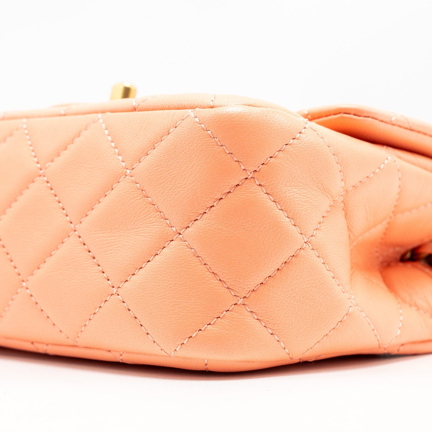 Chanel Pearl Crush Mini Square Lambskin Coral  (Microchip)