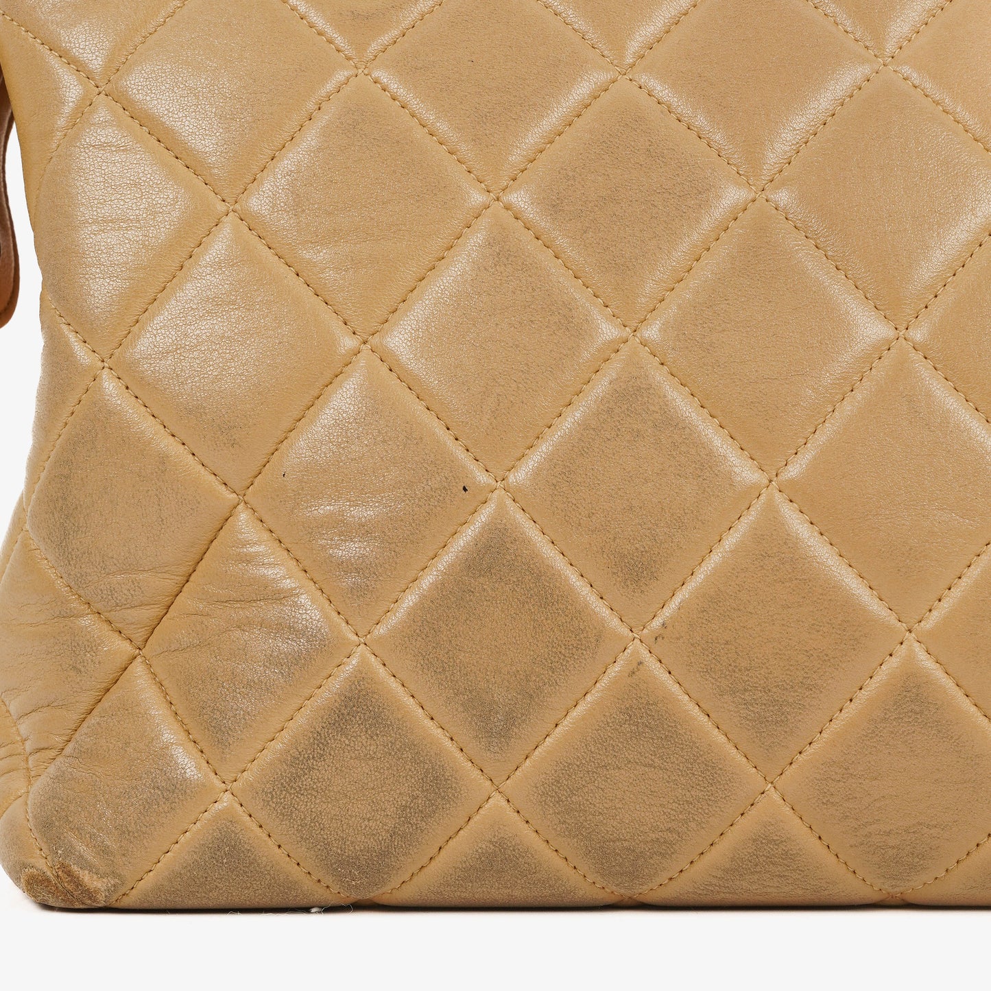 Chanel Beige Quilted Calfskin Tote Bag