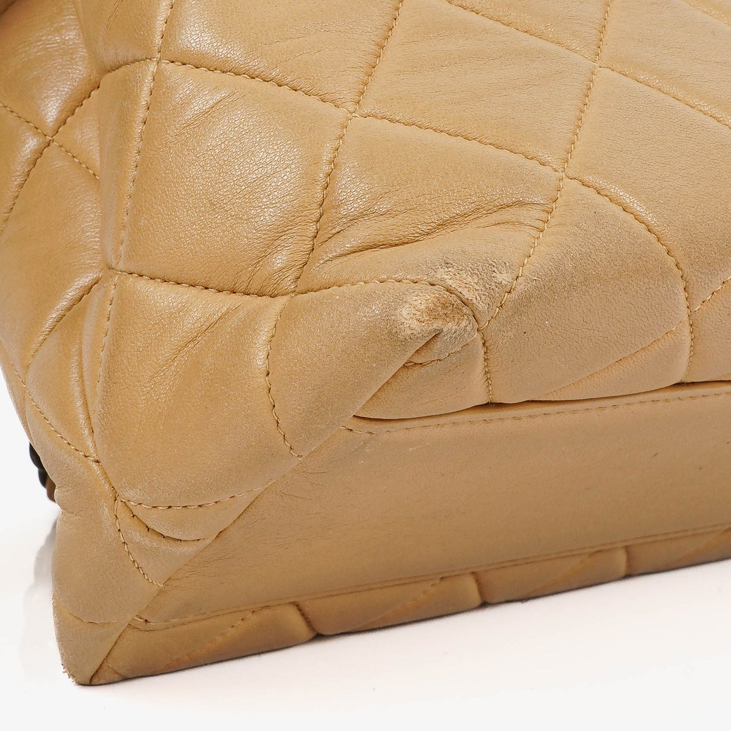 Chanel Beige Quilted Calfskin Tote Bag