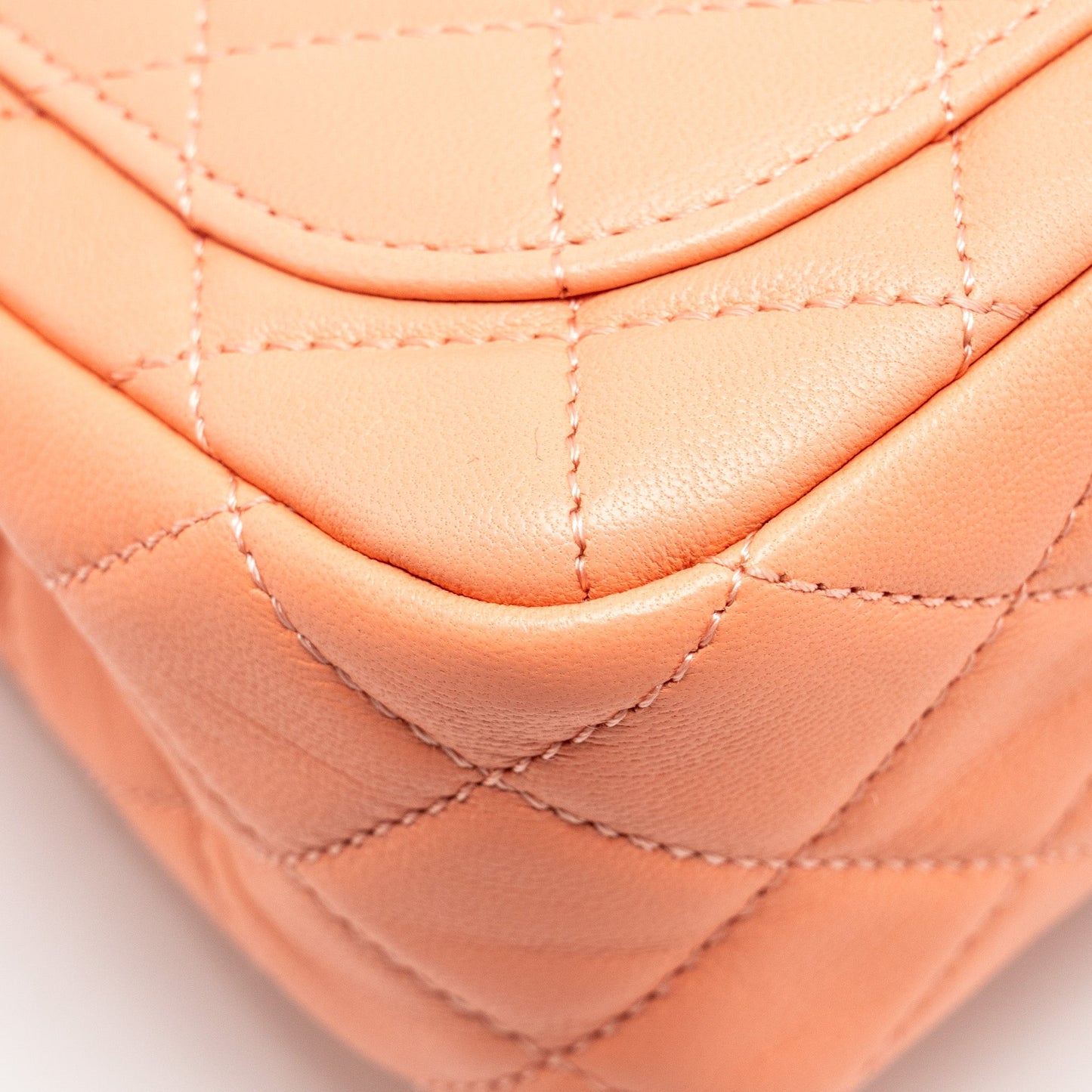 Chanel Pearl Crush Mini Square Lambskin Coral  (Microchip)